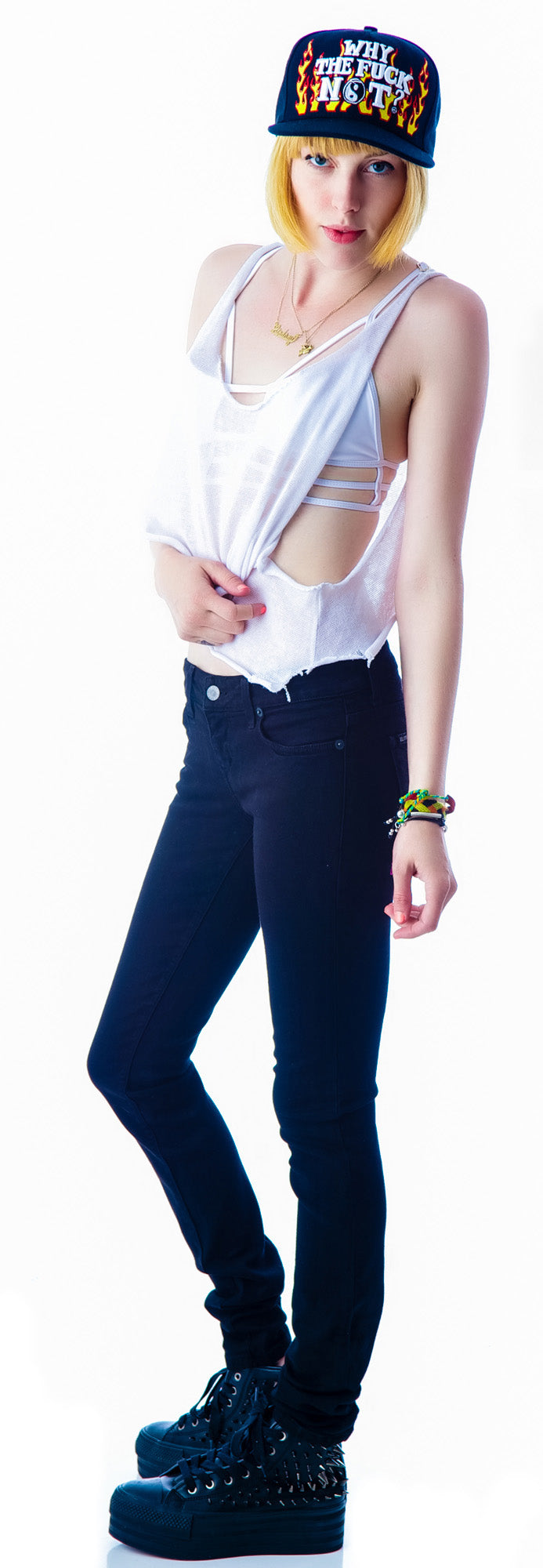 Stretch Twill Junkie Fit Jeans - Black