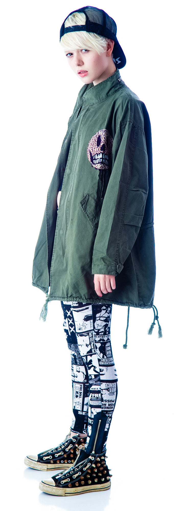 Skull Rocker Military Surplus Jacket - Black