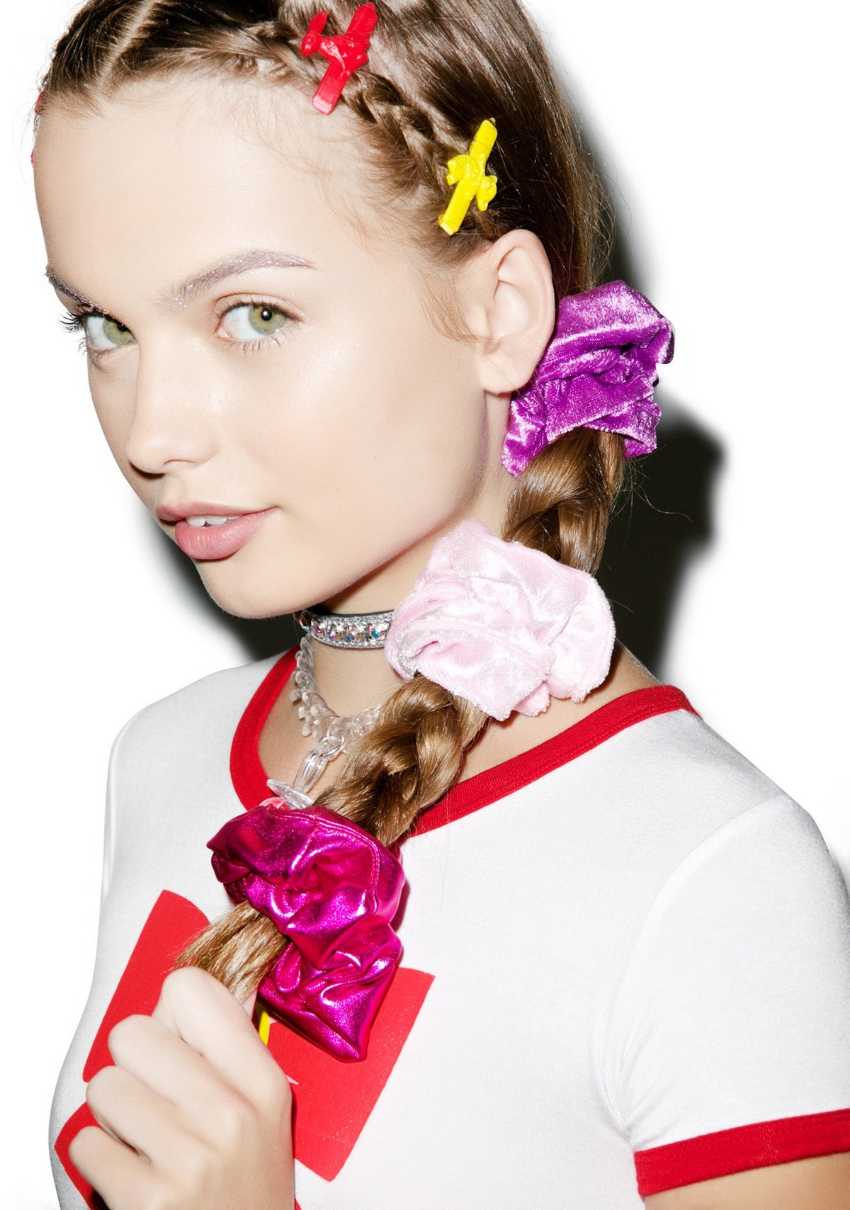 Velvet Barbae Bitch Scrunchie - Dark Purple
