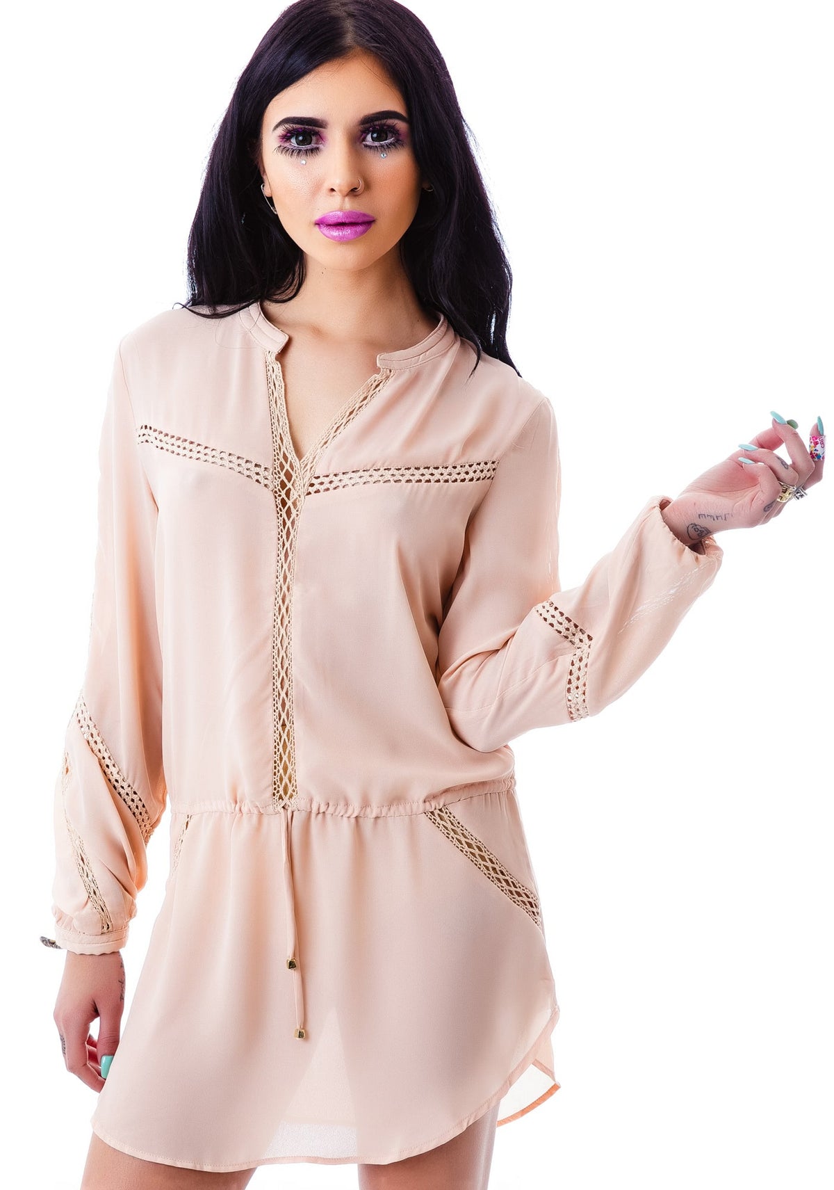 Heather Tunic Top - Black