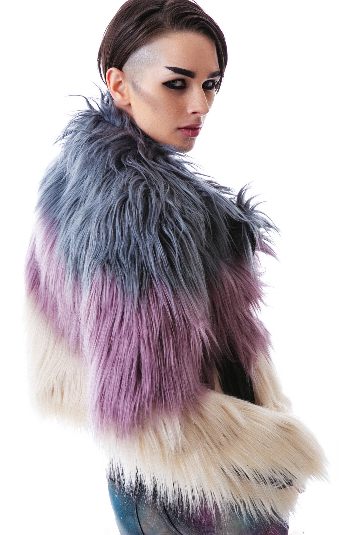 Minx Faux Fur Moto Jacket - Black