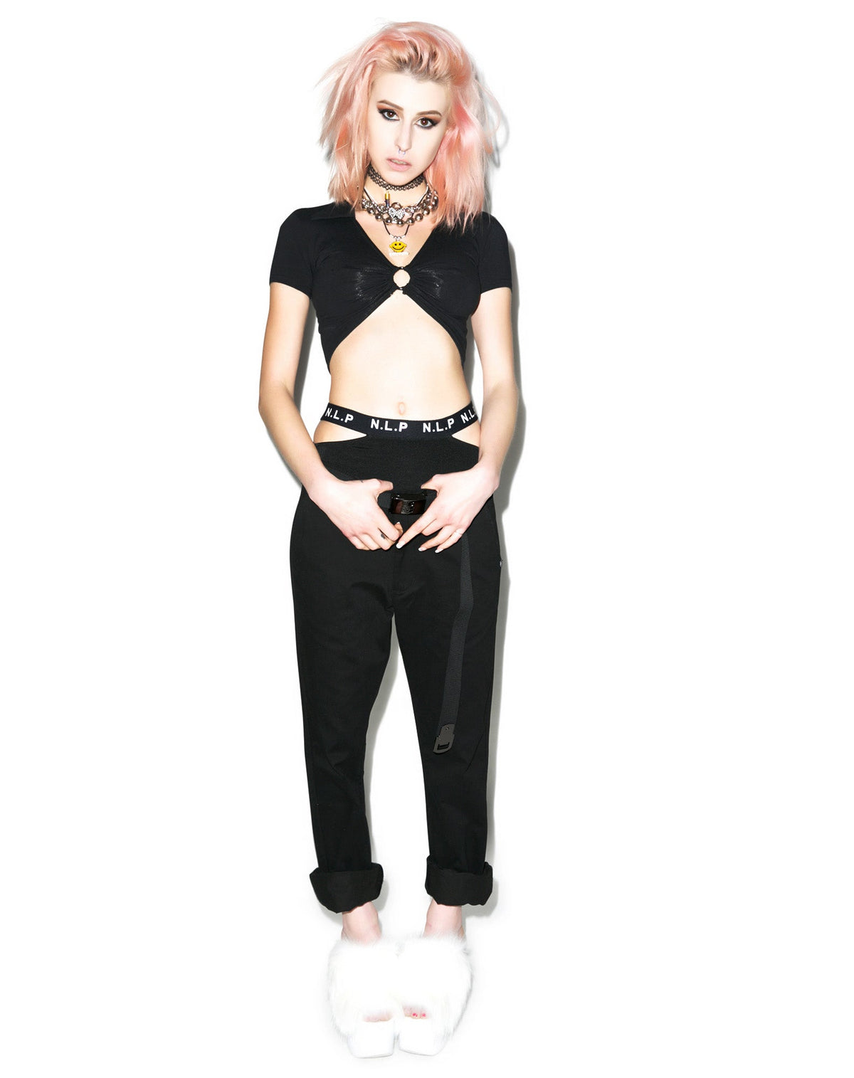 Ringleader Crop Top - Gray