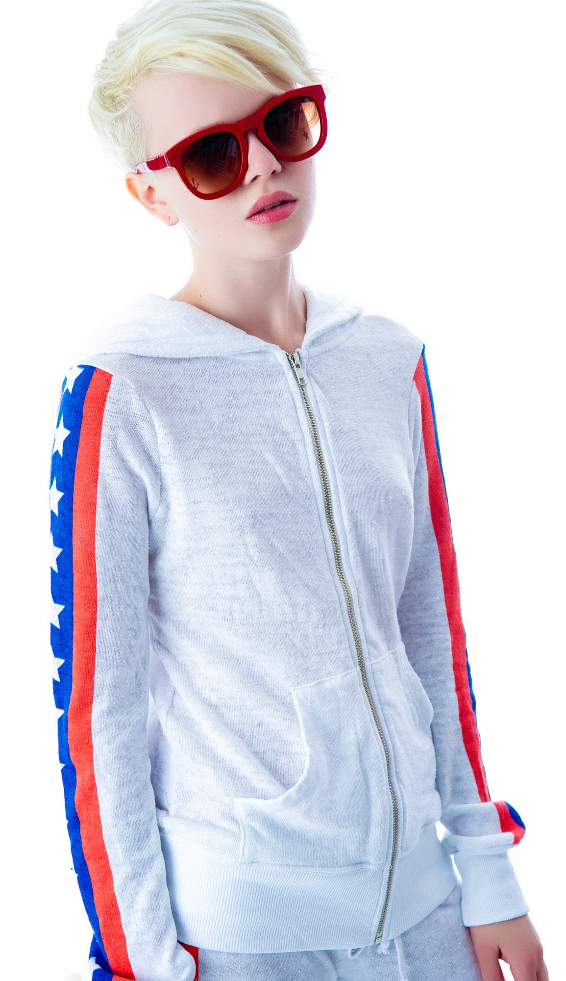 Let's Race Track Jacket - White