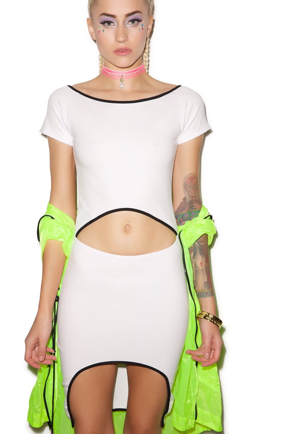 Bae Body Con Dress - White
