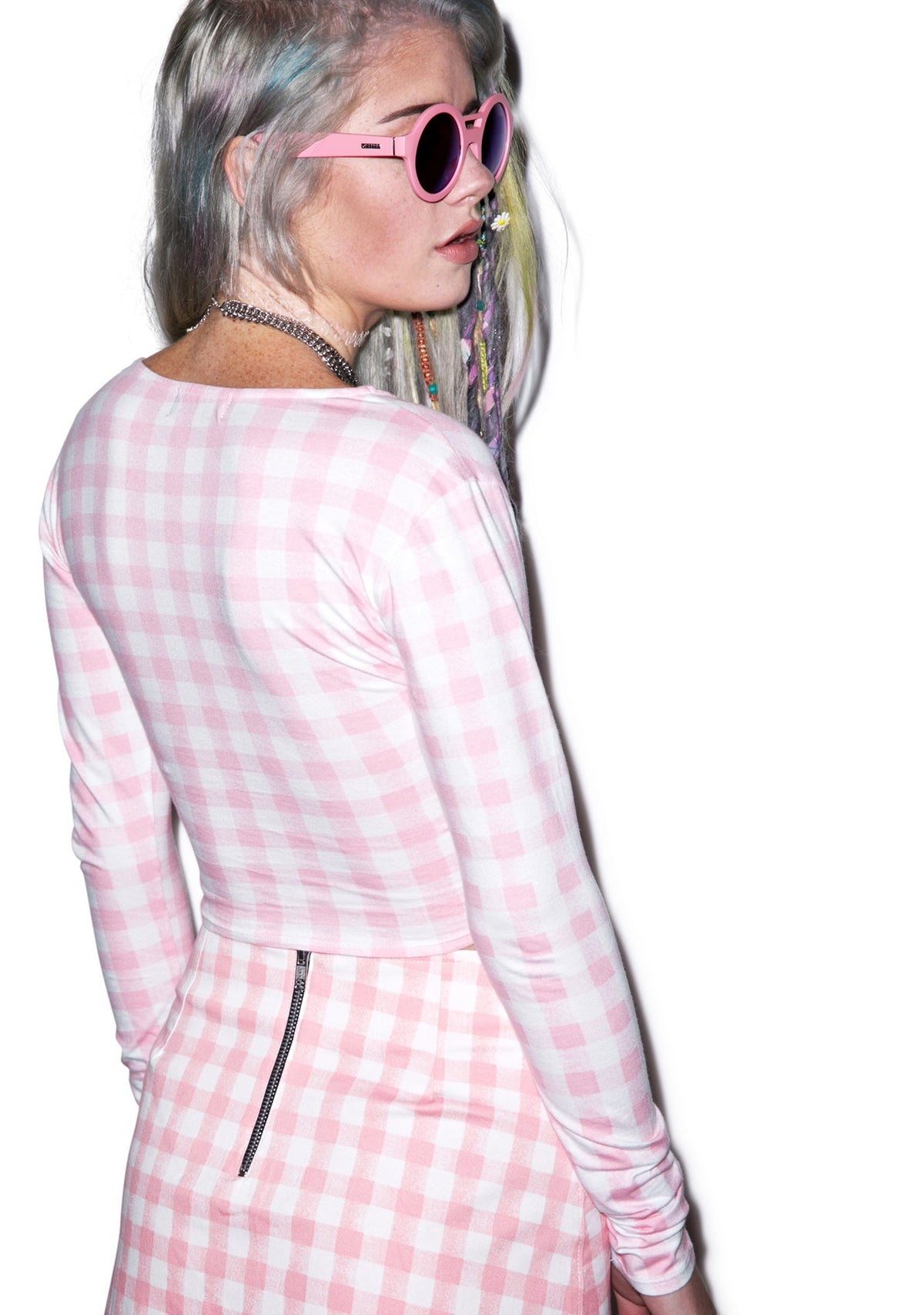 Mary Long Sleeve Crop - Light Blue