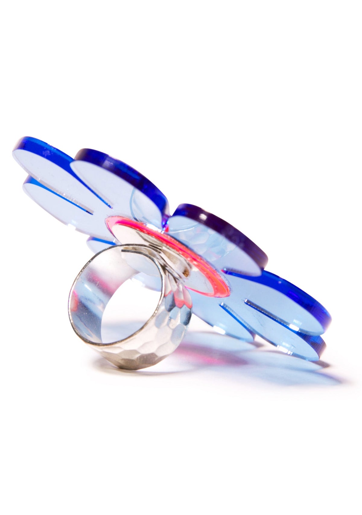 Flower Power Ring - Dark Pink