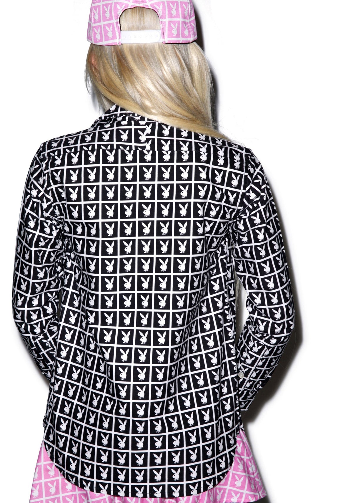 X Playboy Panel Shirt - Black