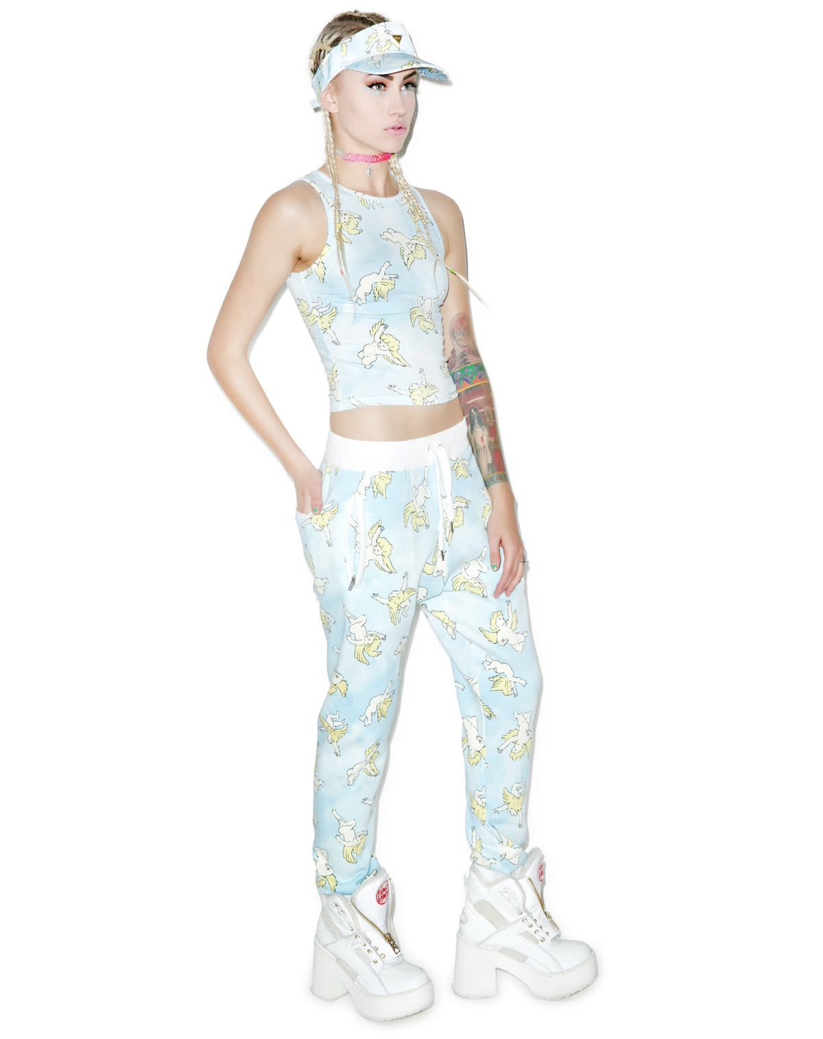 Risen Sky Sweat Pants - Light Pink