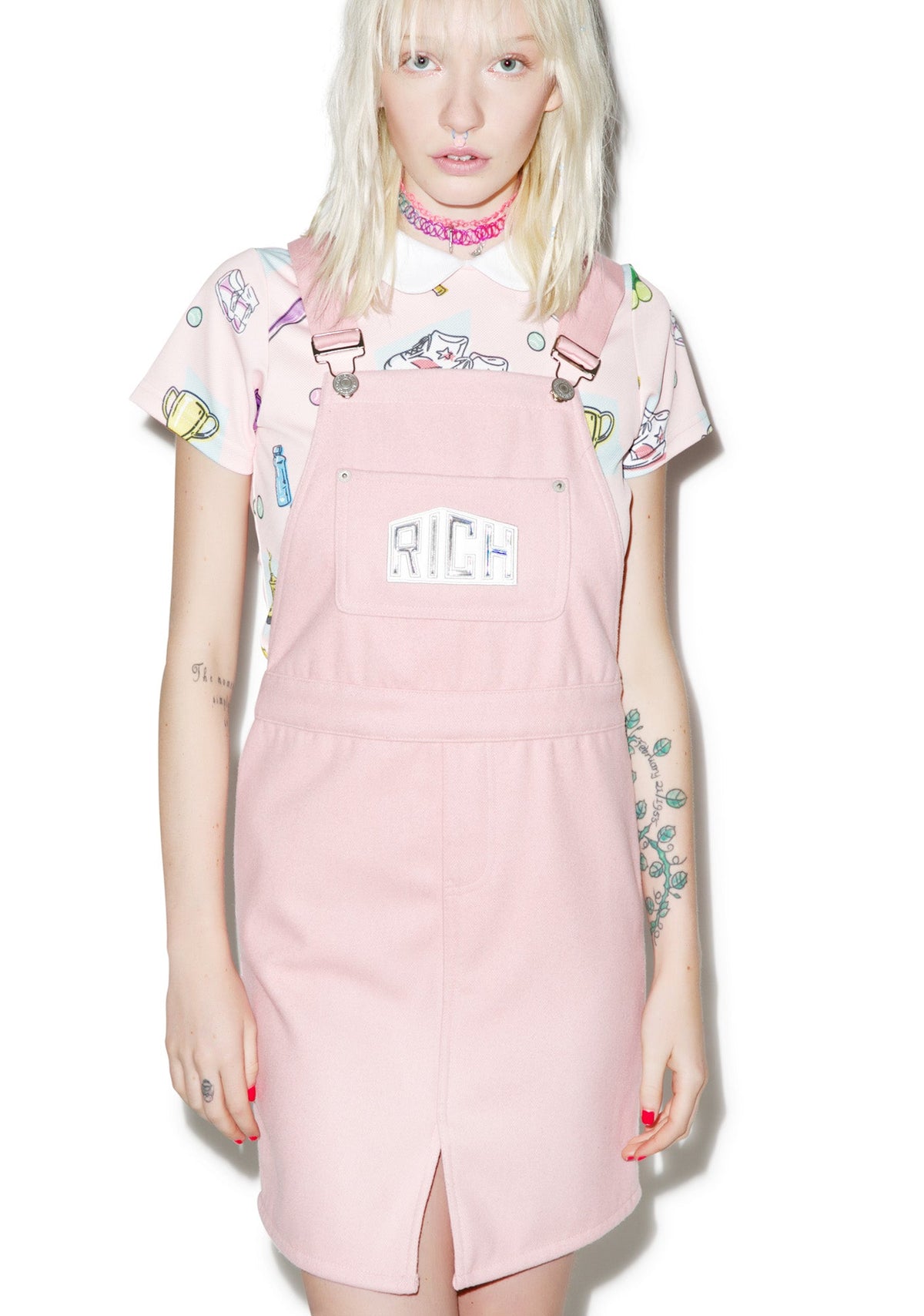 Rich USA Overall Skirt - Pink