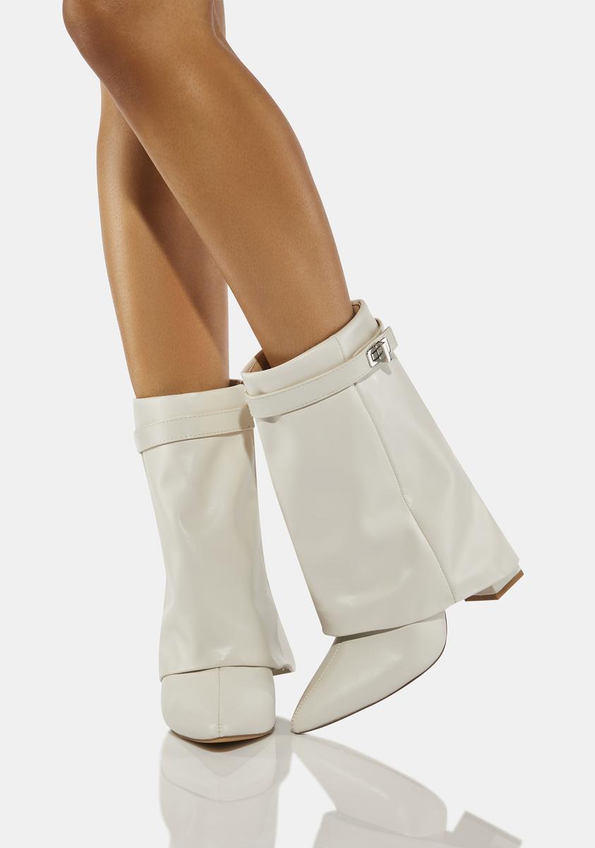 Ecru Fyre Ankle Boots - Off White