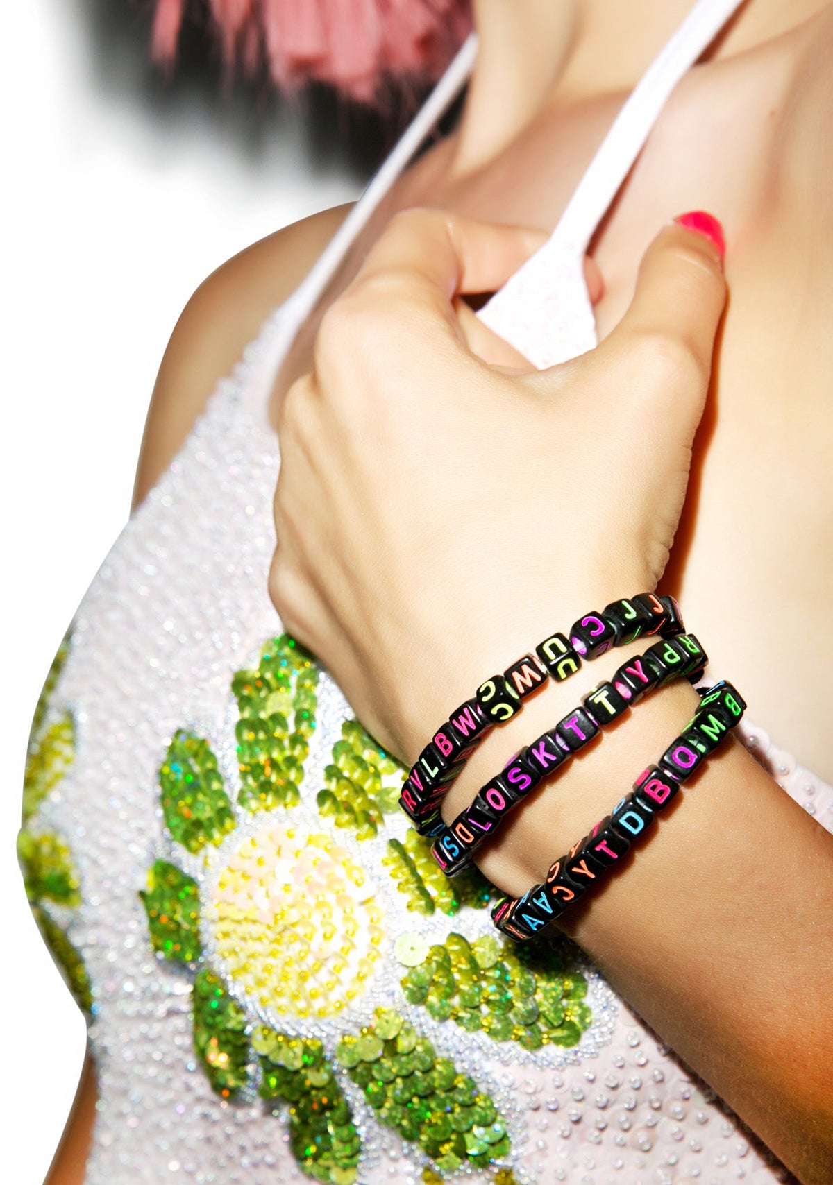 Around Da Block Beaded Bracelets - Black