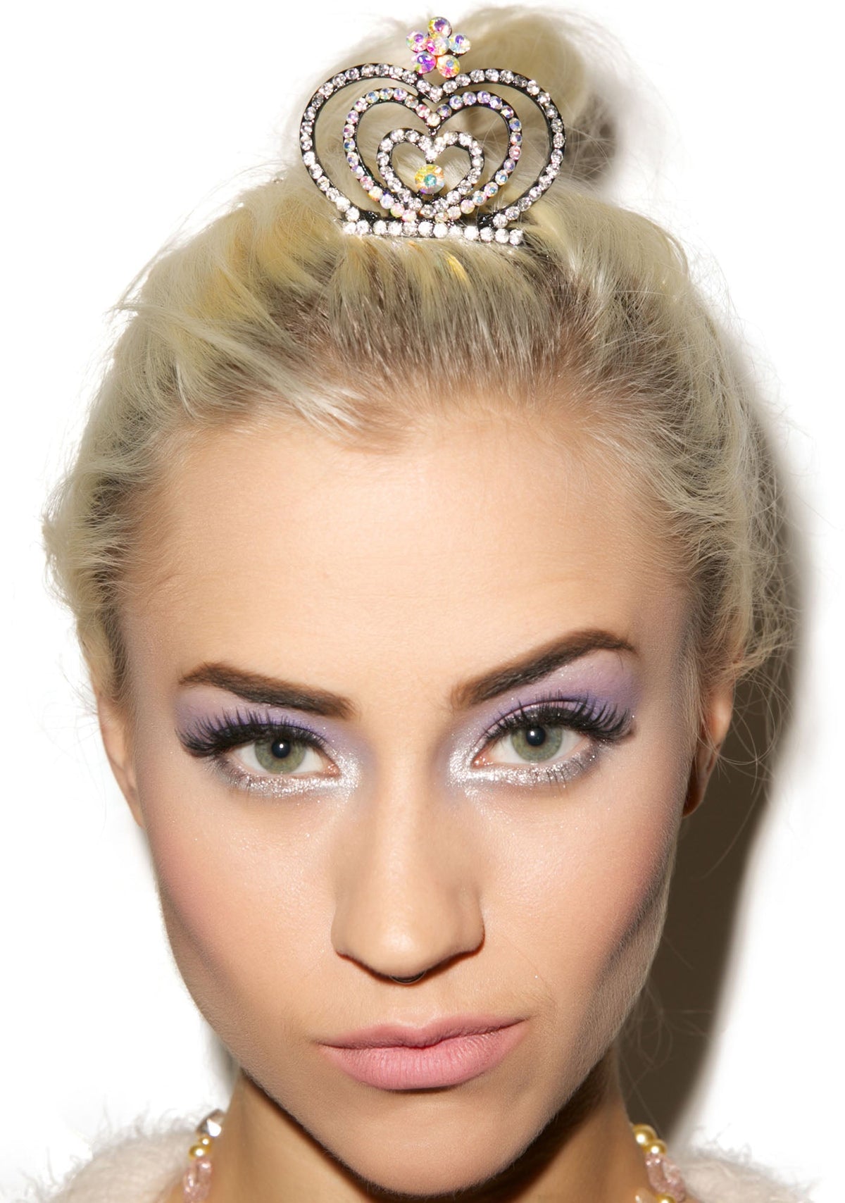 Glistining Hearts Tiara - Pink