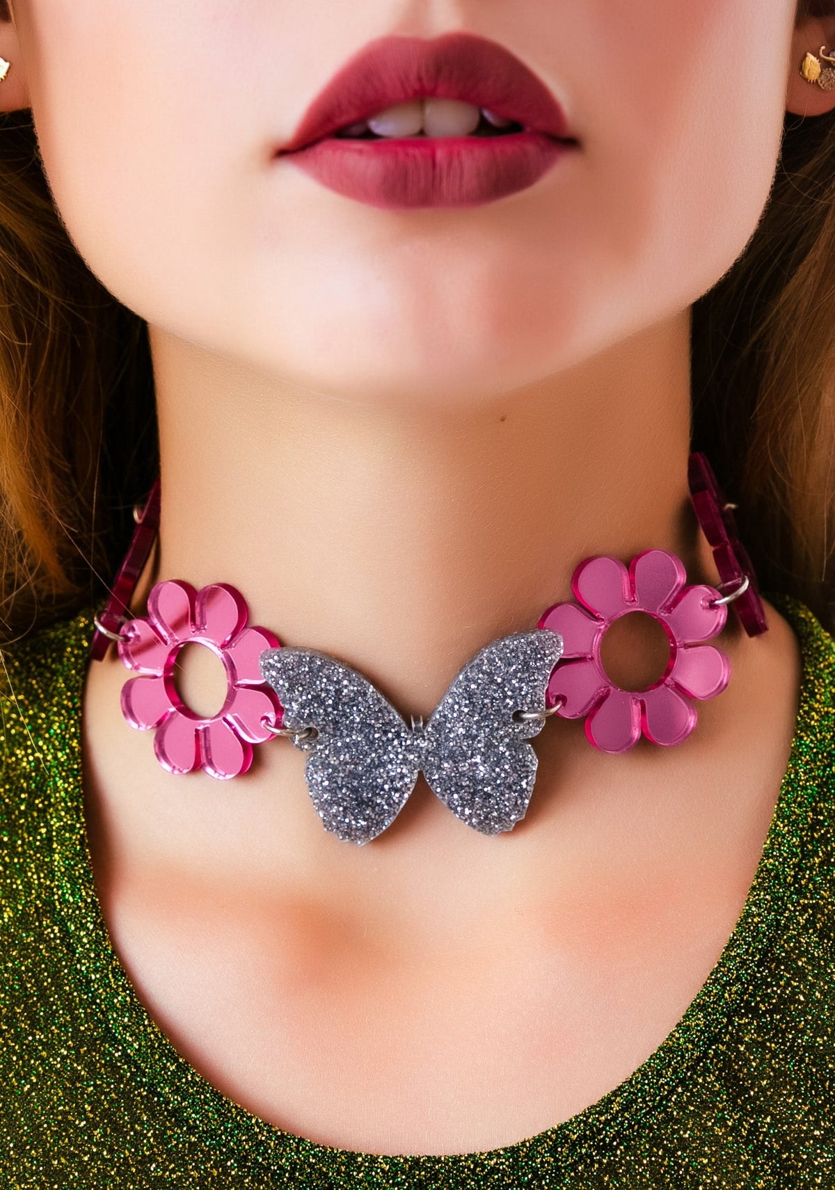 Flower Child Choker - Silver