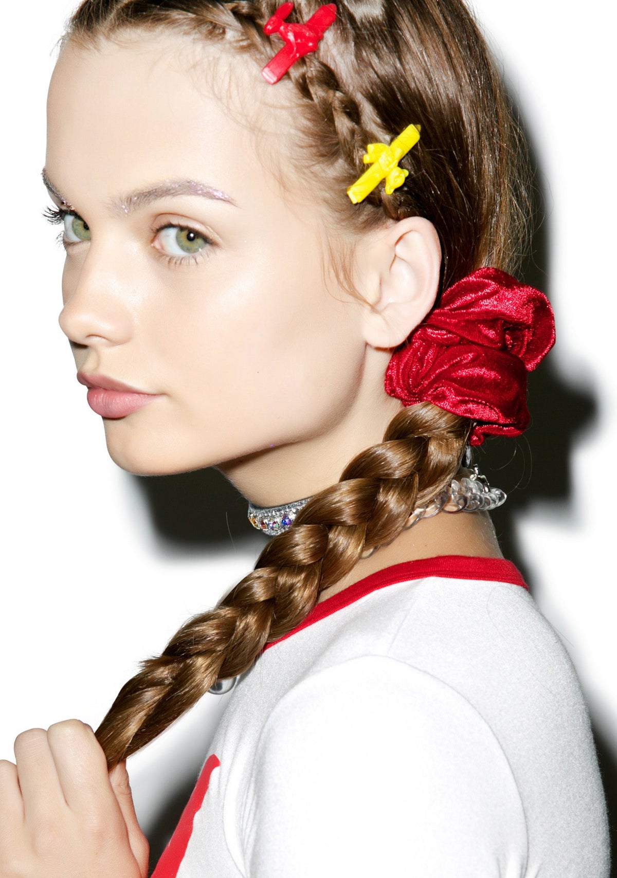 Velvet Barbae Bitch Scrunchie - Dark Purple