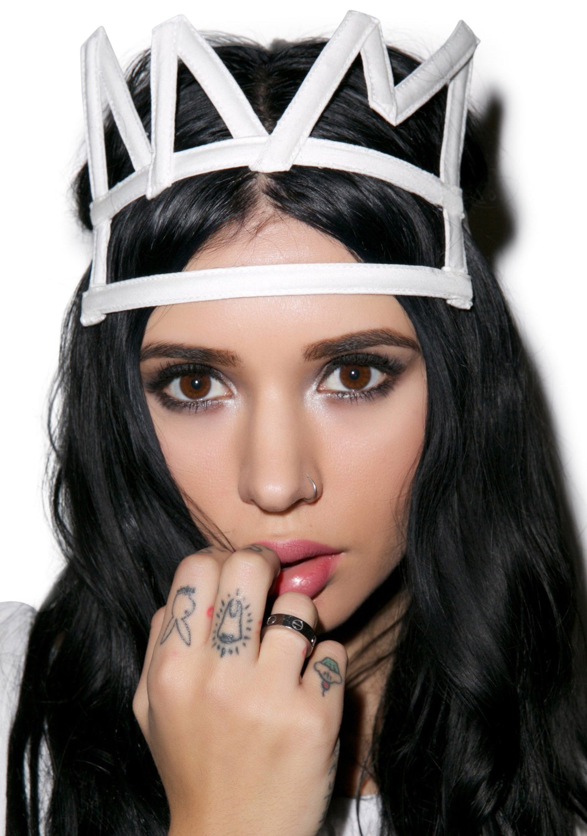 Crown Headband - White
