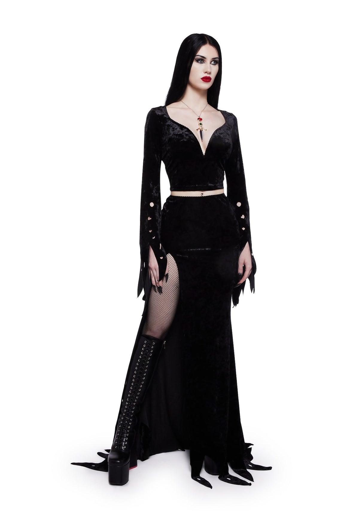 Mistress Of The Dark Maxi Skirt