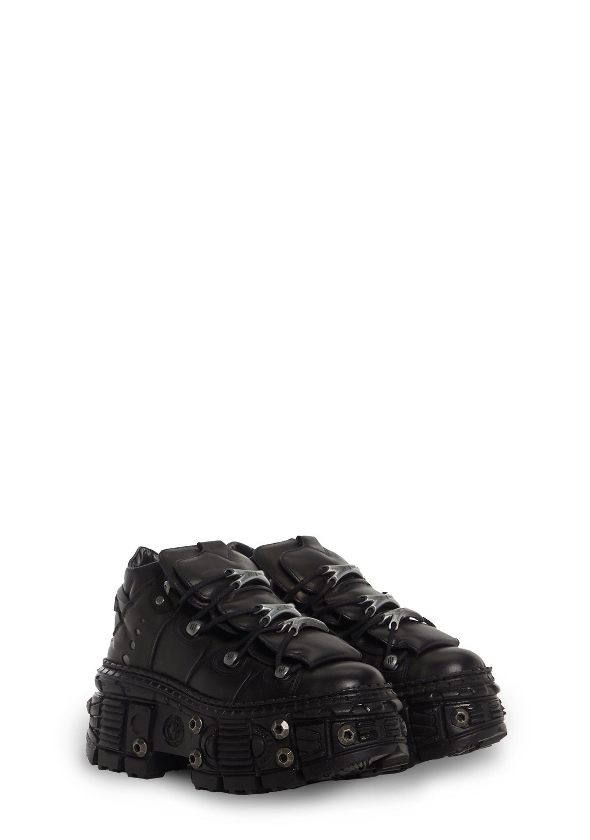 Tank Short Leather Platform Boots