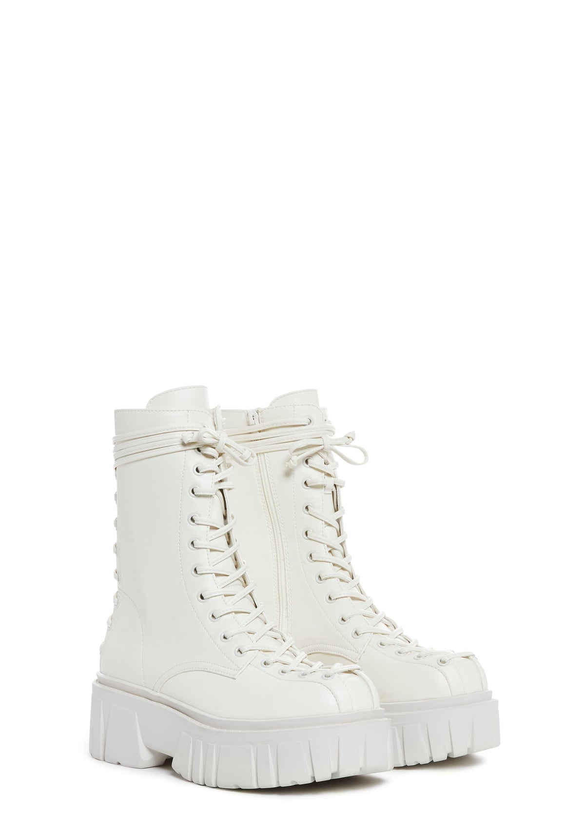 Celestial Candy Corset Boots - White