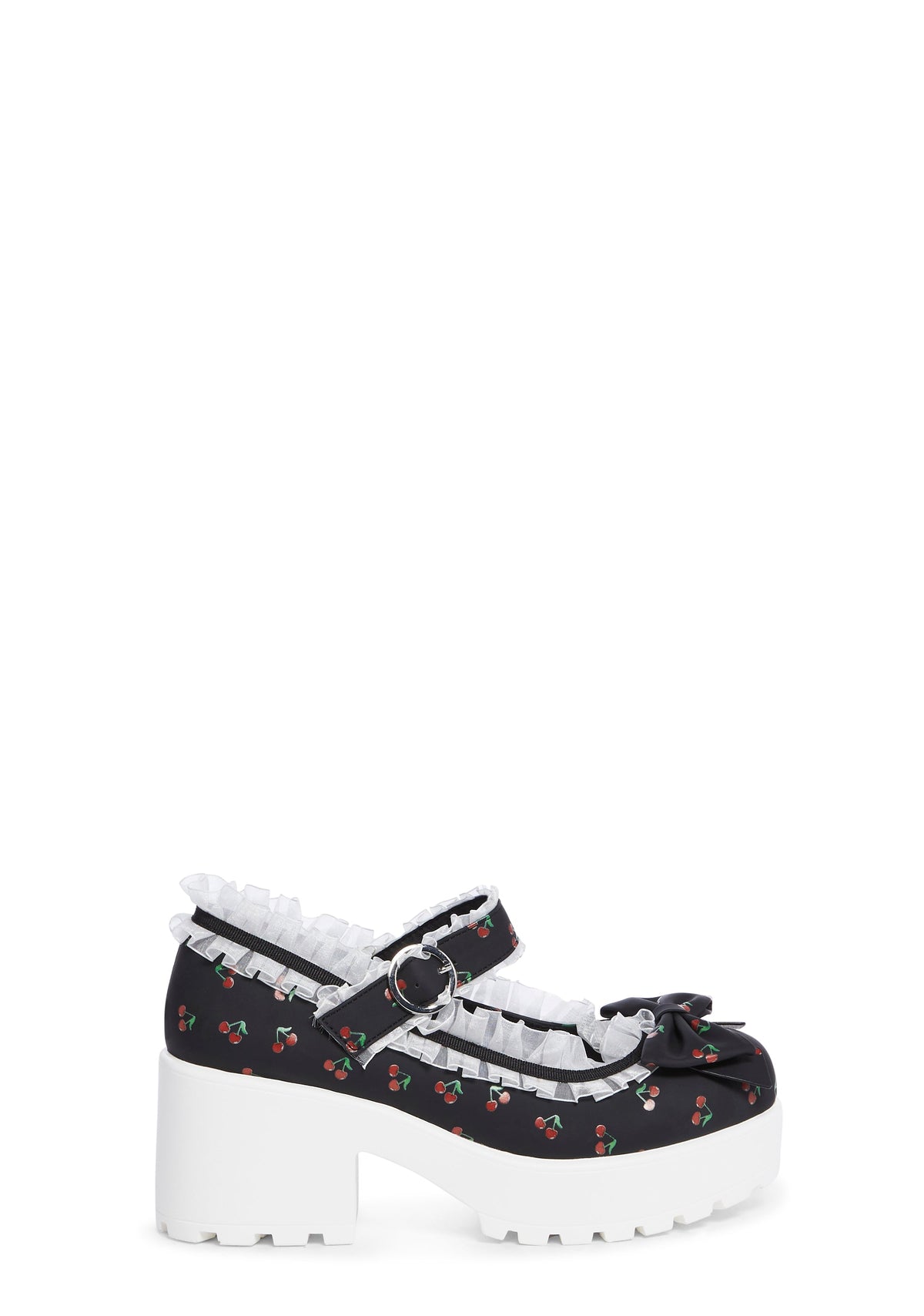 Tira Platform Mary Janes - Black Cherry