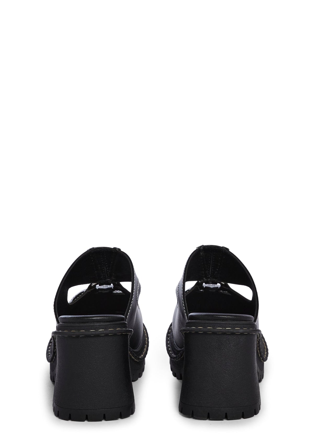 Feeling Good Platform Mules- Black