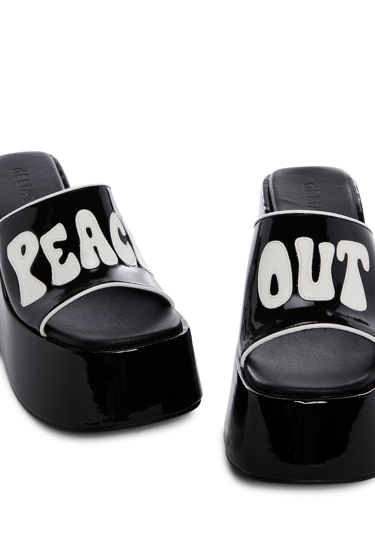 That 70s Flow Platform Slides - Black/White