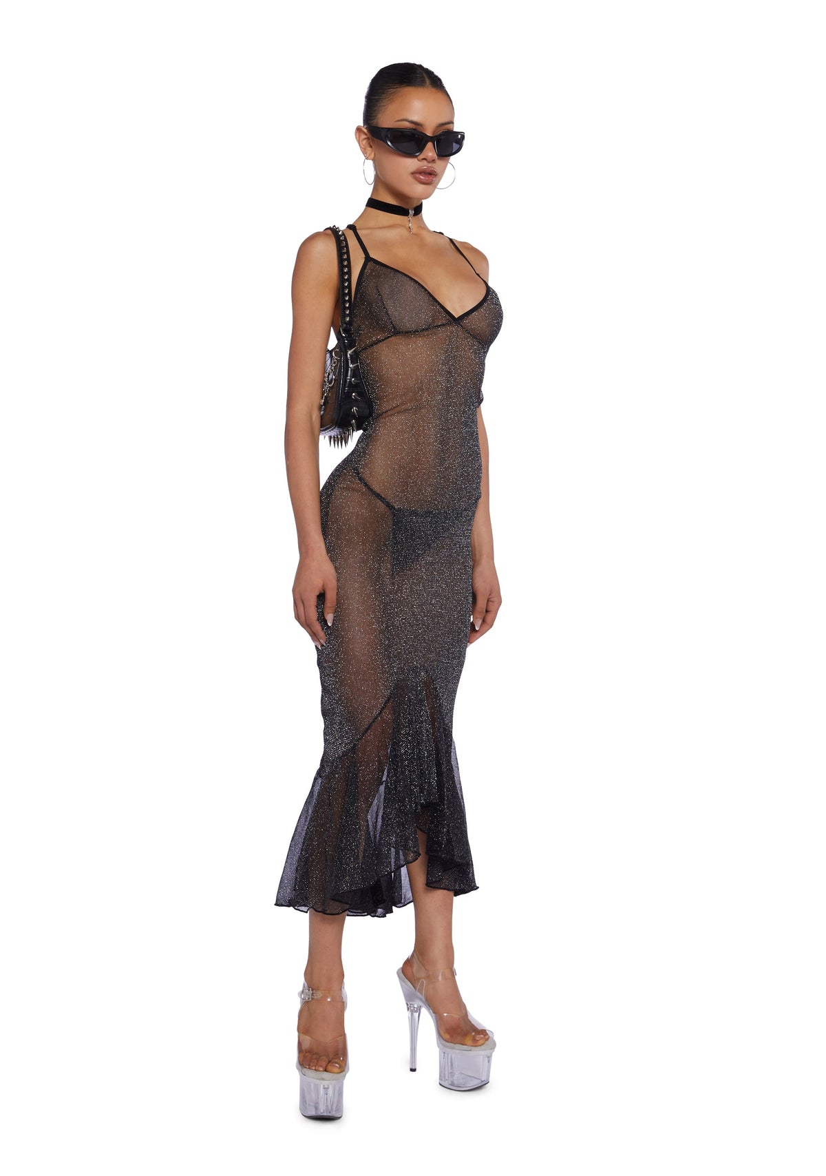 Sparkle Nights Lingerie Mesh Dress