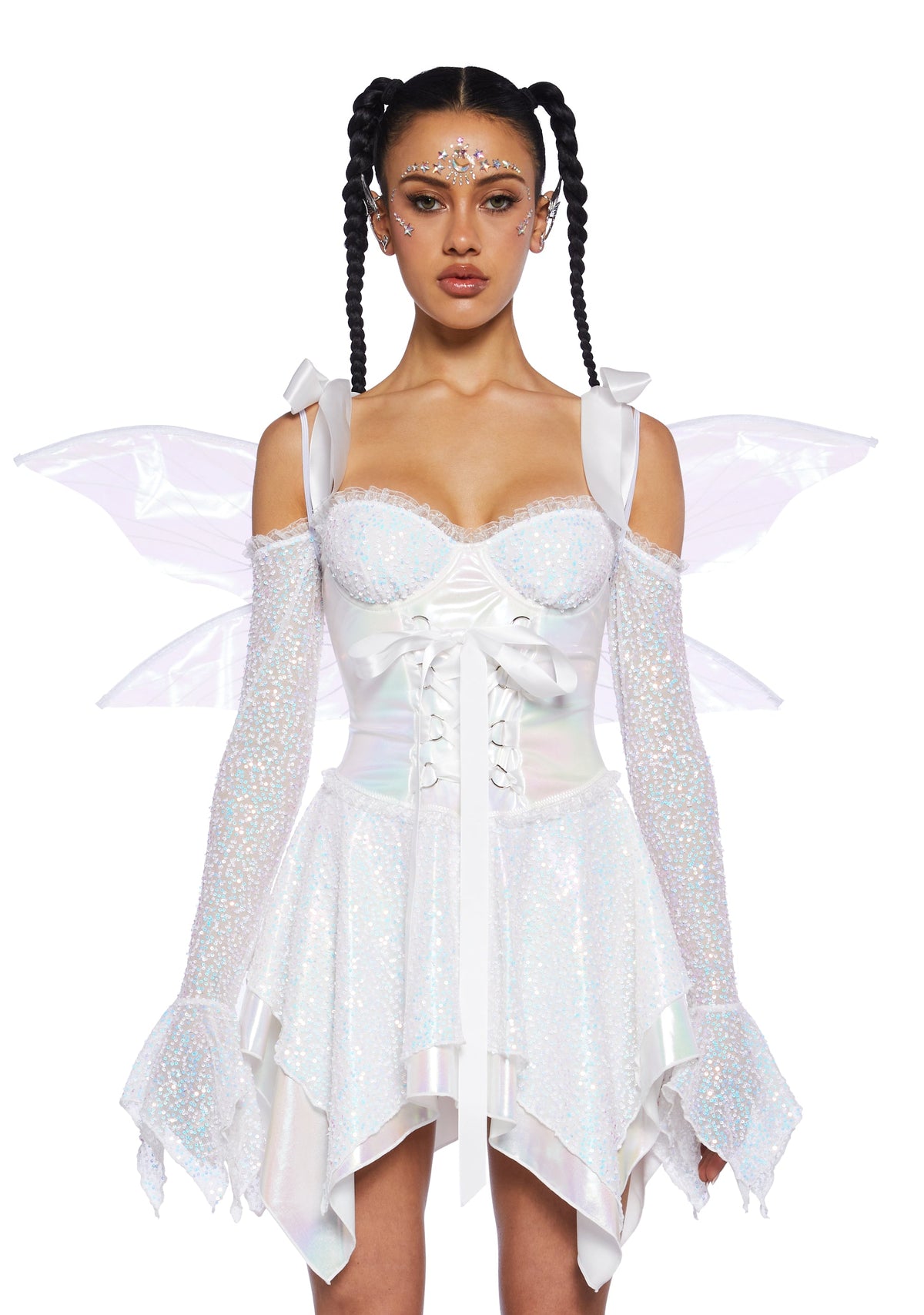 Cyber Fairy Costume - White