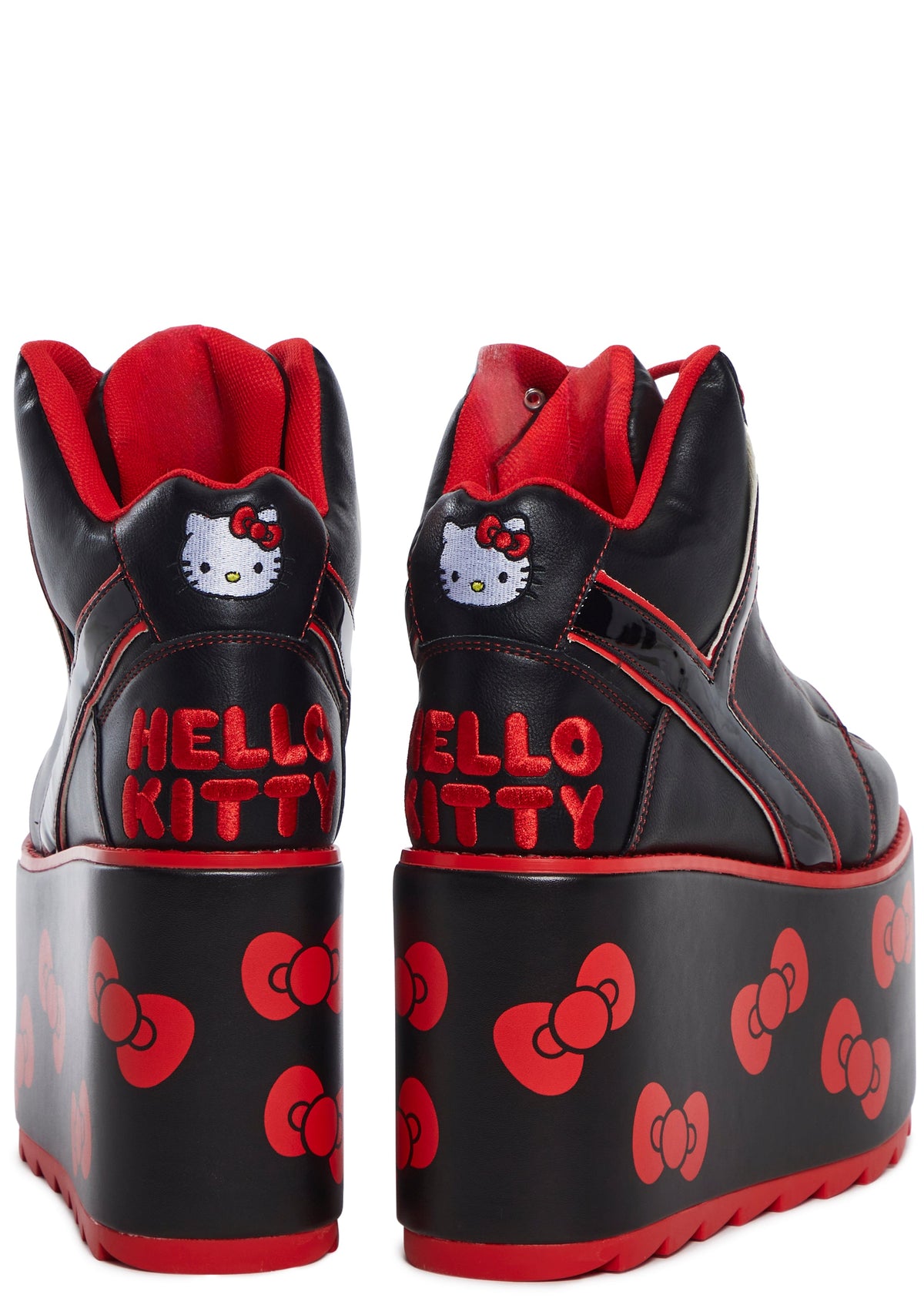 X Sanrio Qozmo Hello Kitty Platform Sneakers - Black