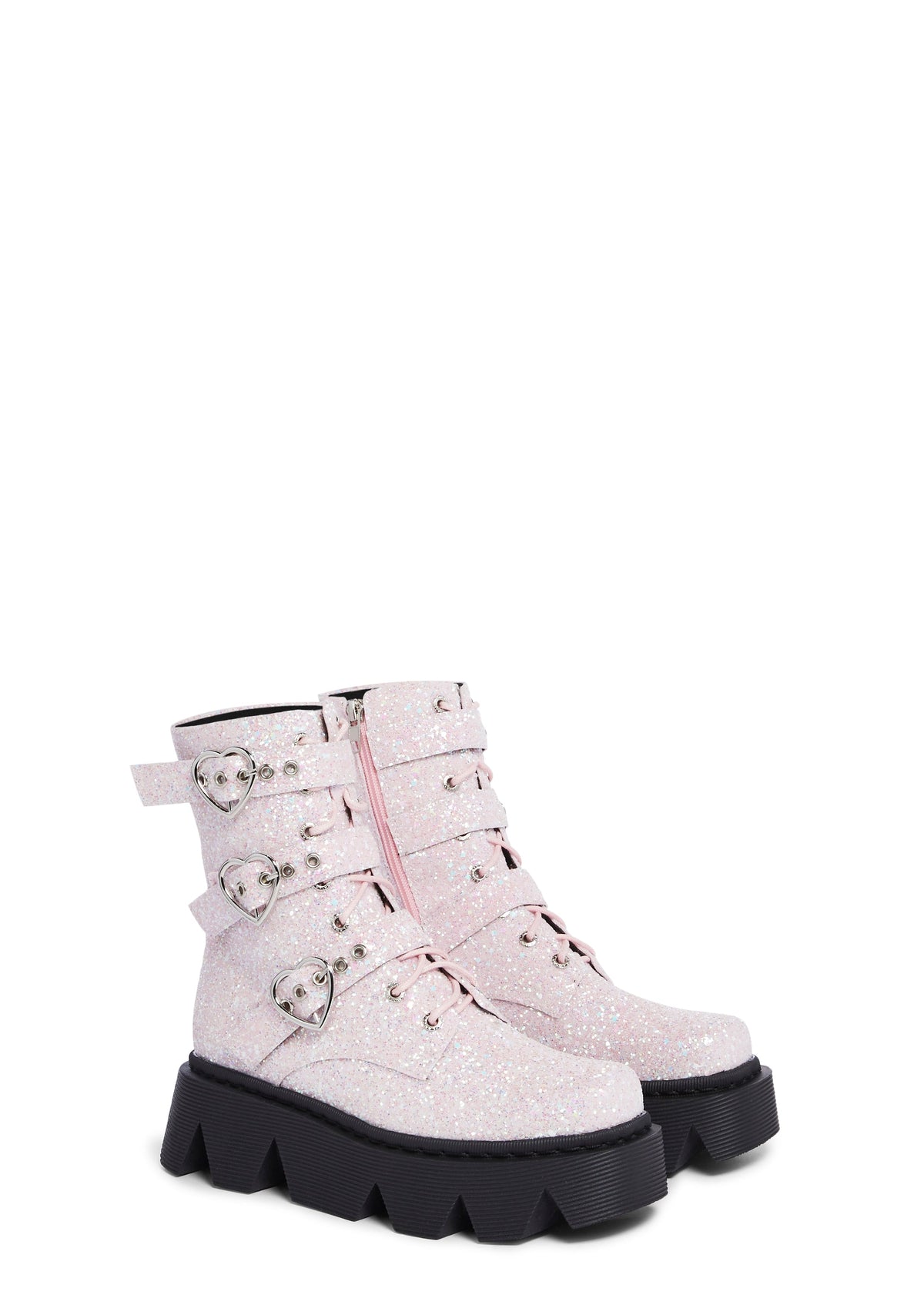 Brilliance Glitter Combat Boots