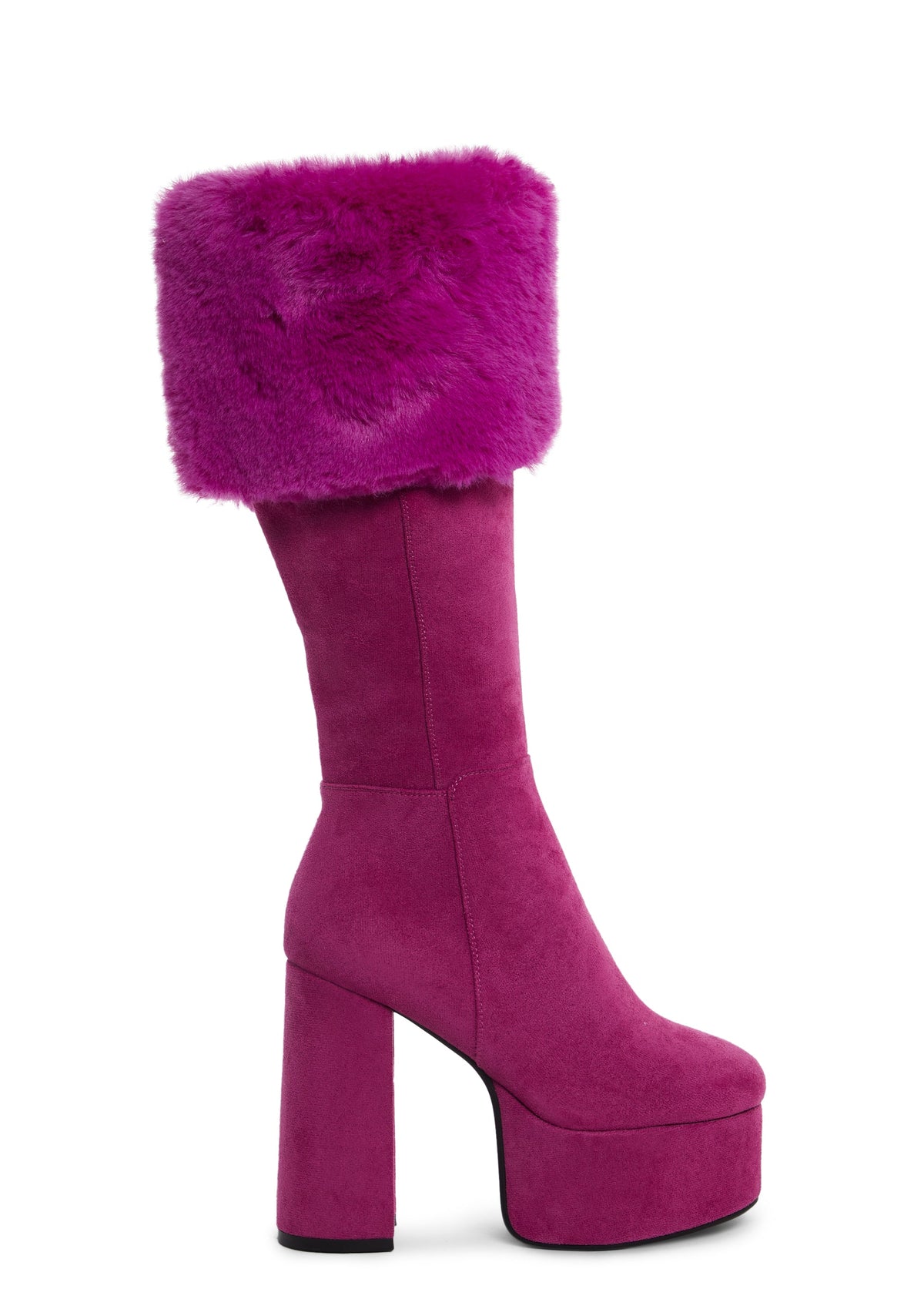 Heaven Knows Platform Boots - Fuchsia
