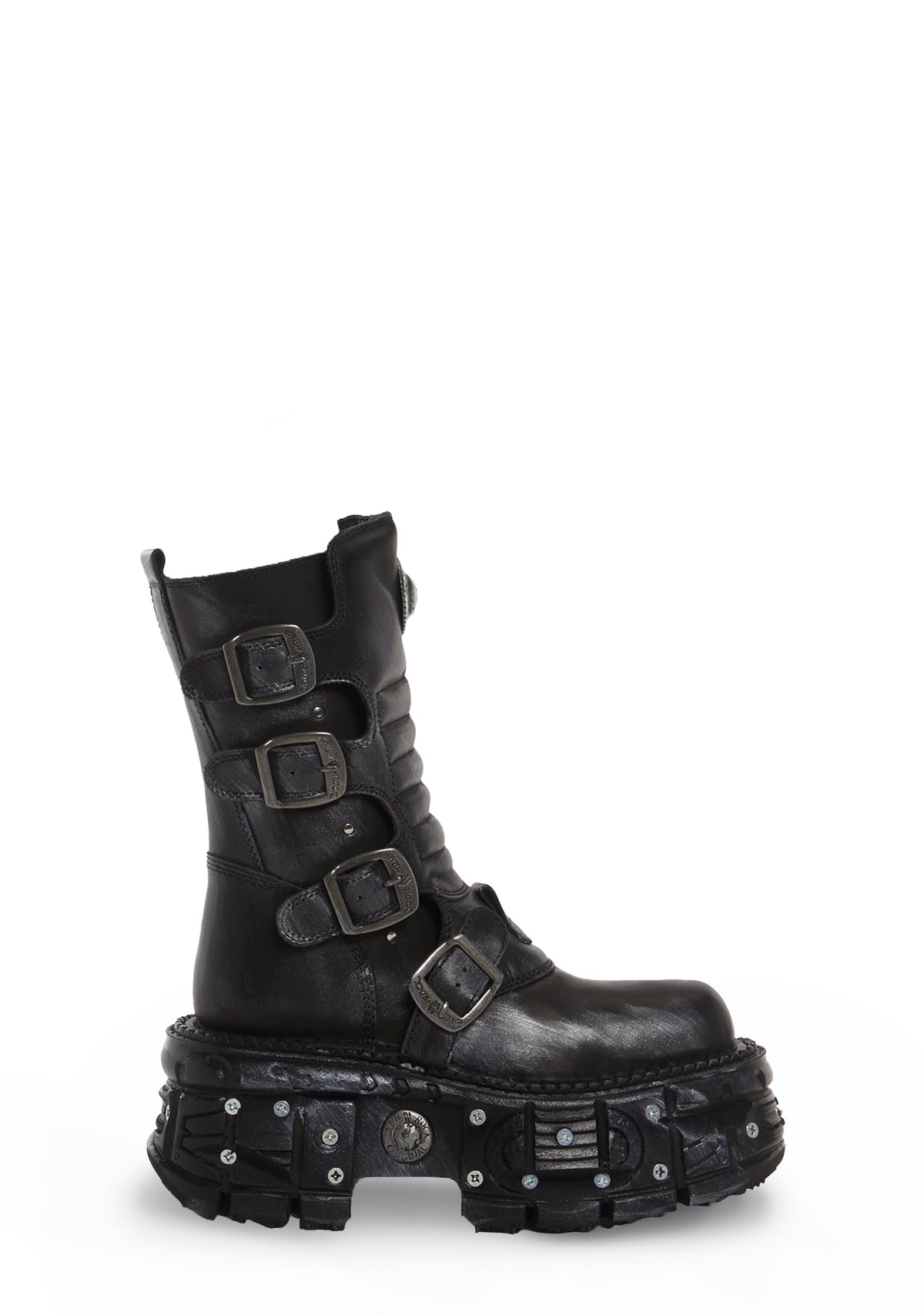 M-373SC-C1 Leather Platform Boots