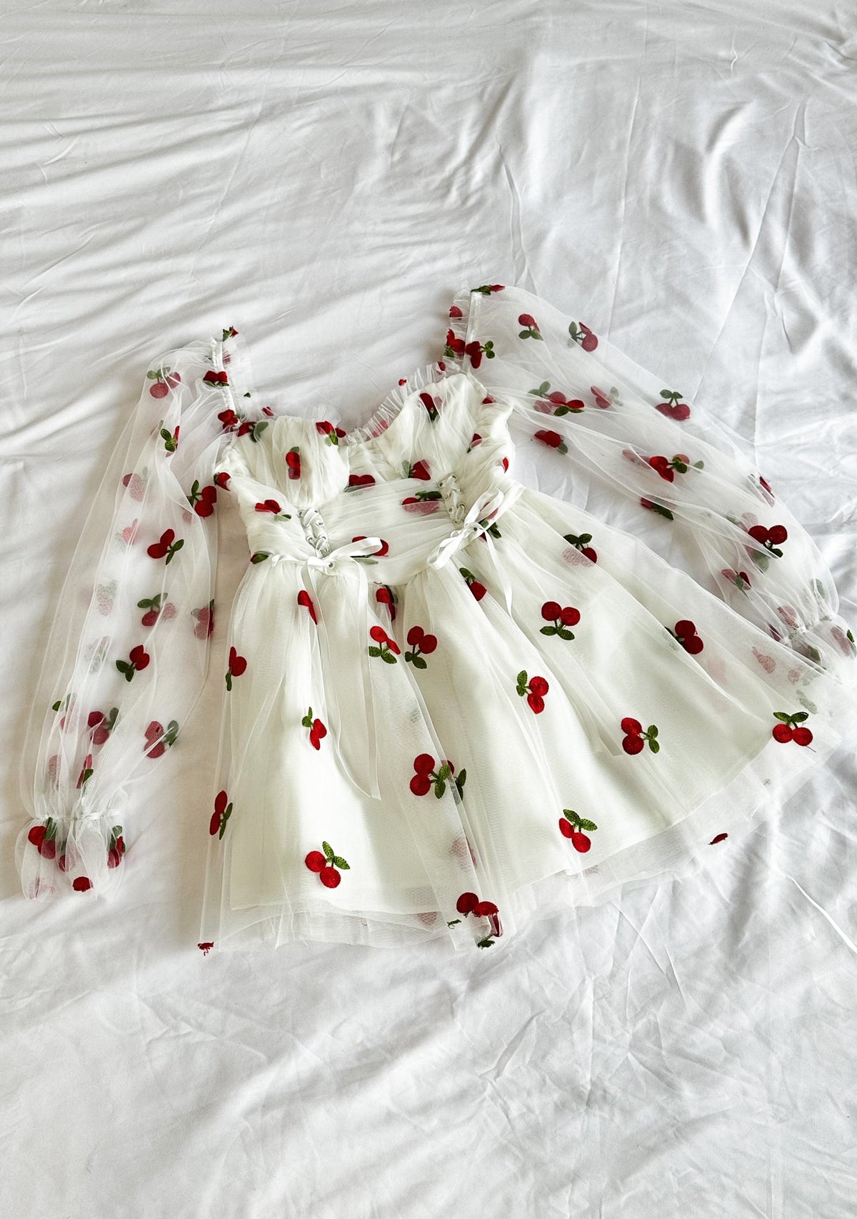 Heavenly Affair Babydoll Dress - Cherry