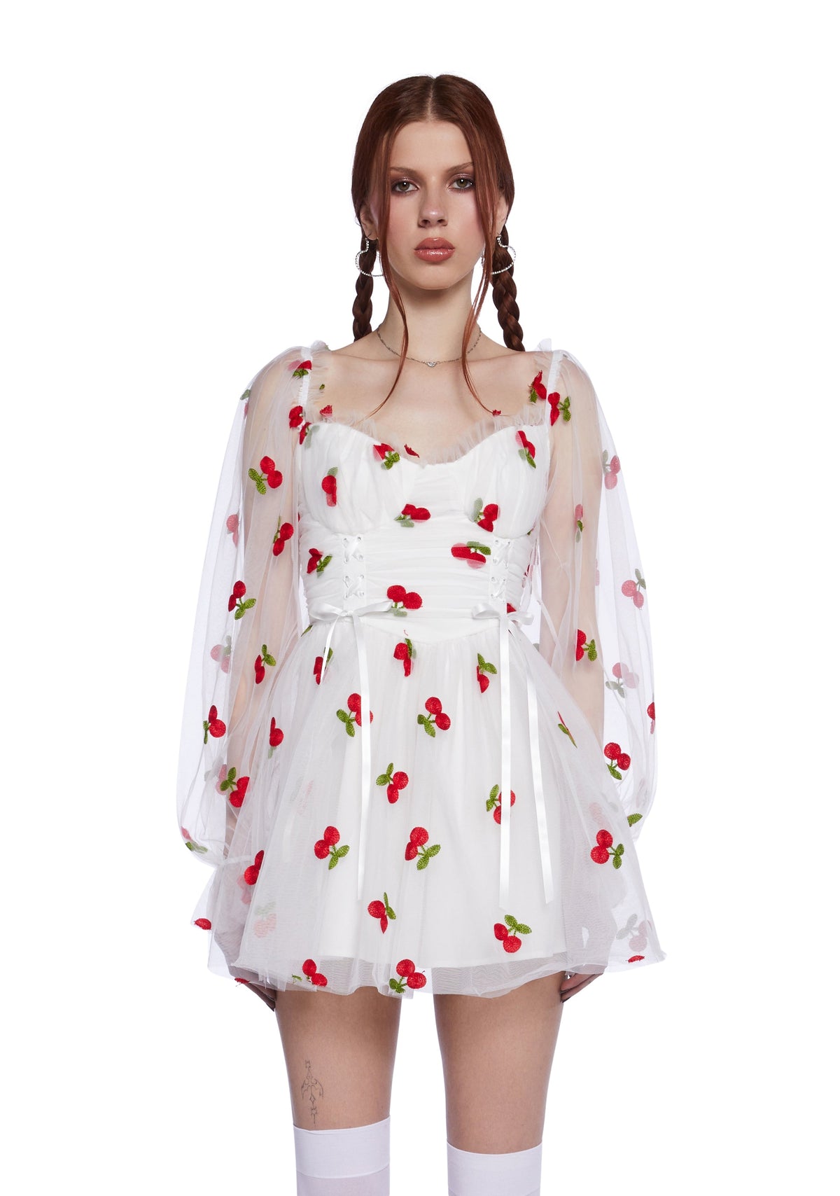 Heavenly Affair Babydoll Dress - Cherry