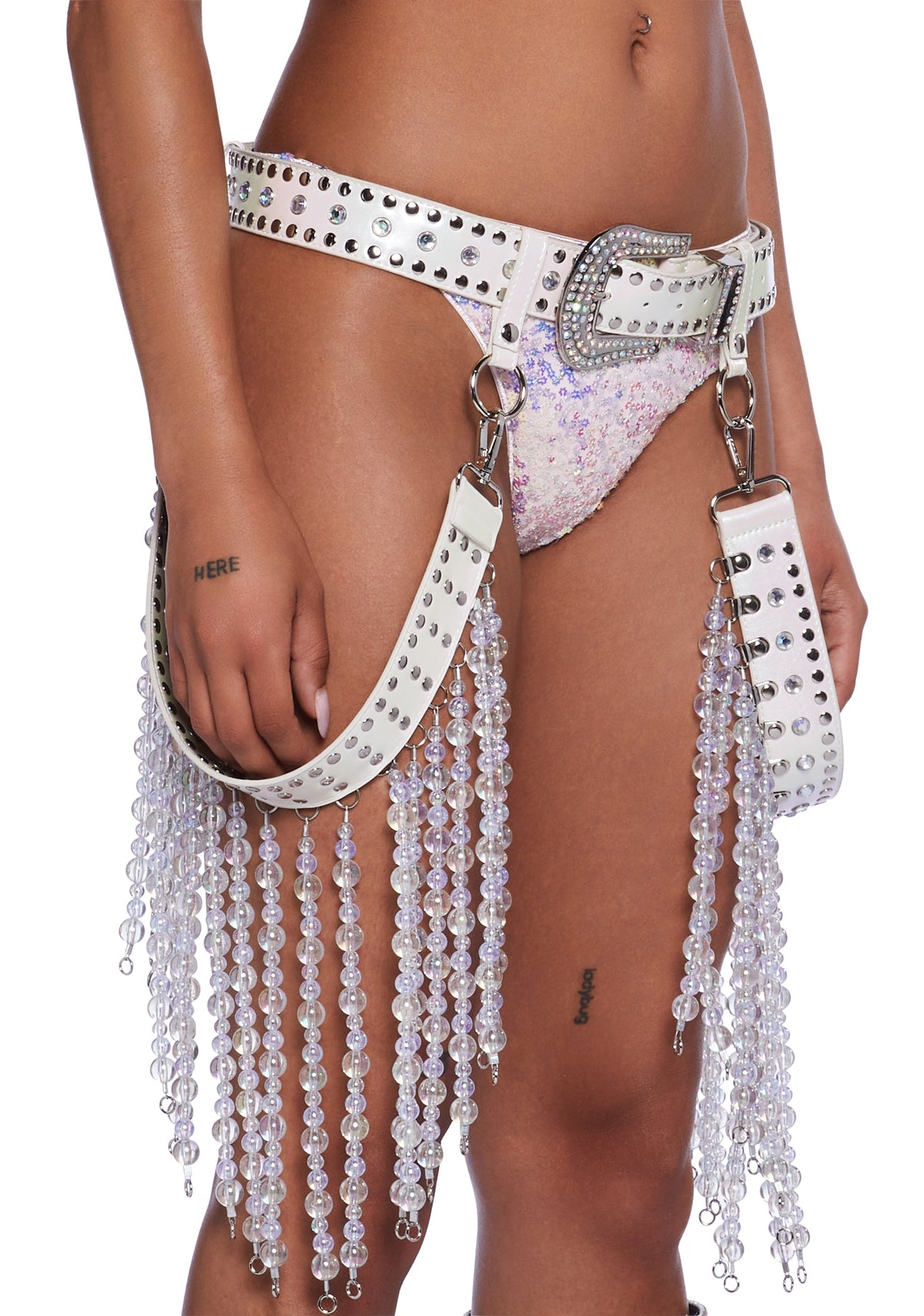 Cavern Crazy Belt And Harness - Pearl