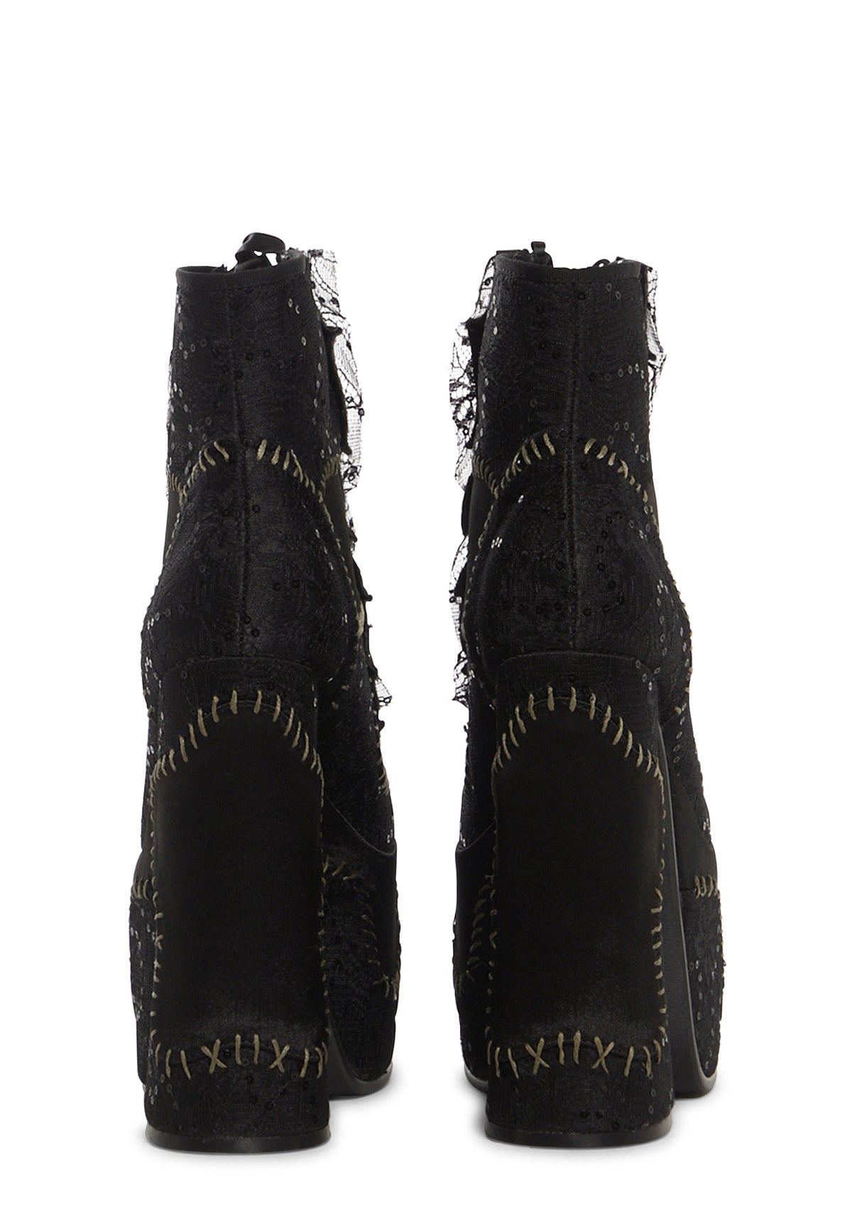 Lover’s Duet Platform Boots - Black