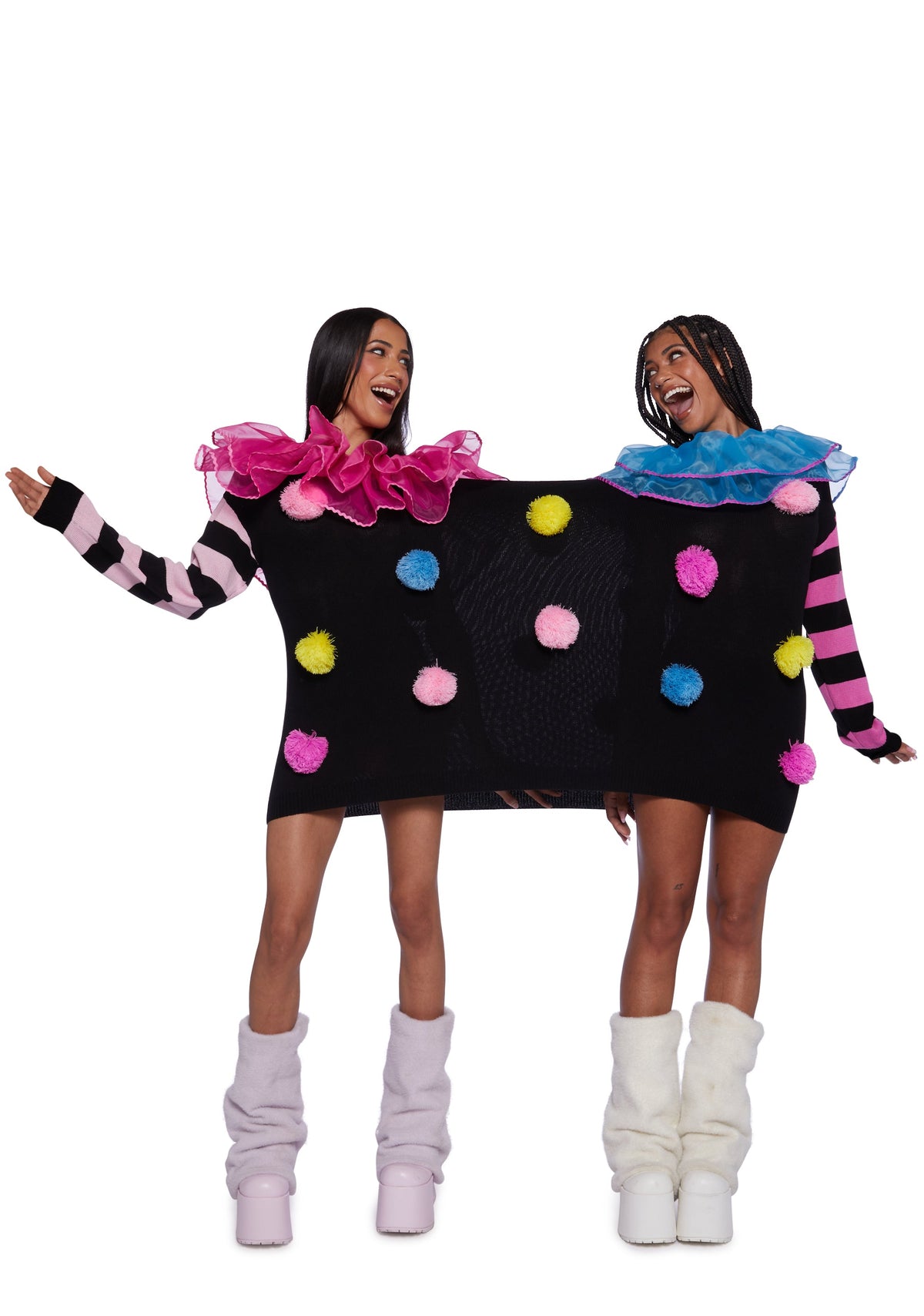 Clown Trouble Knit Sweater Set - Multi