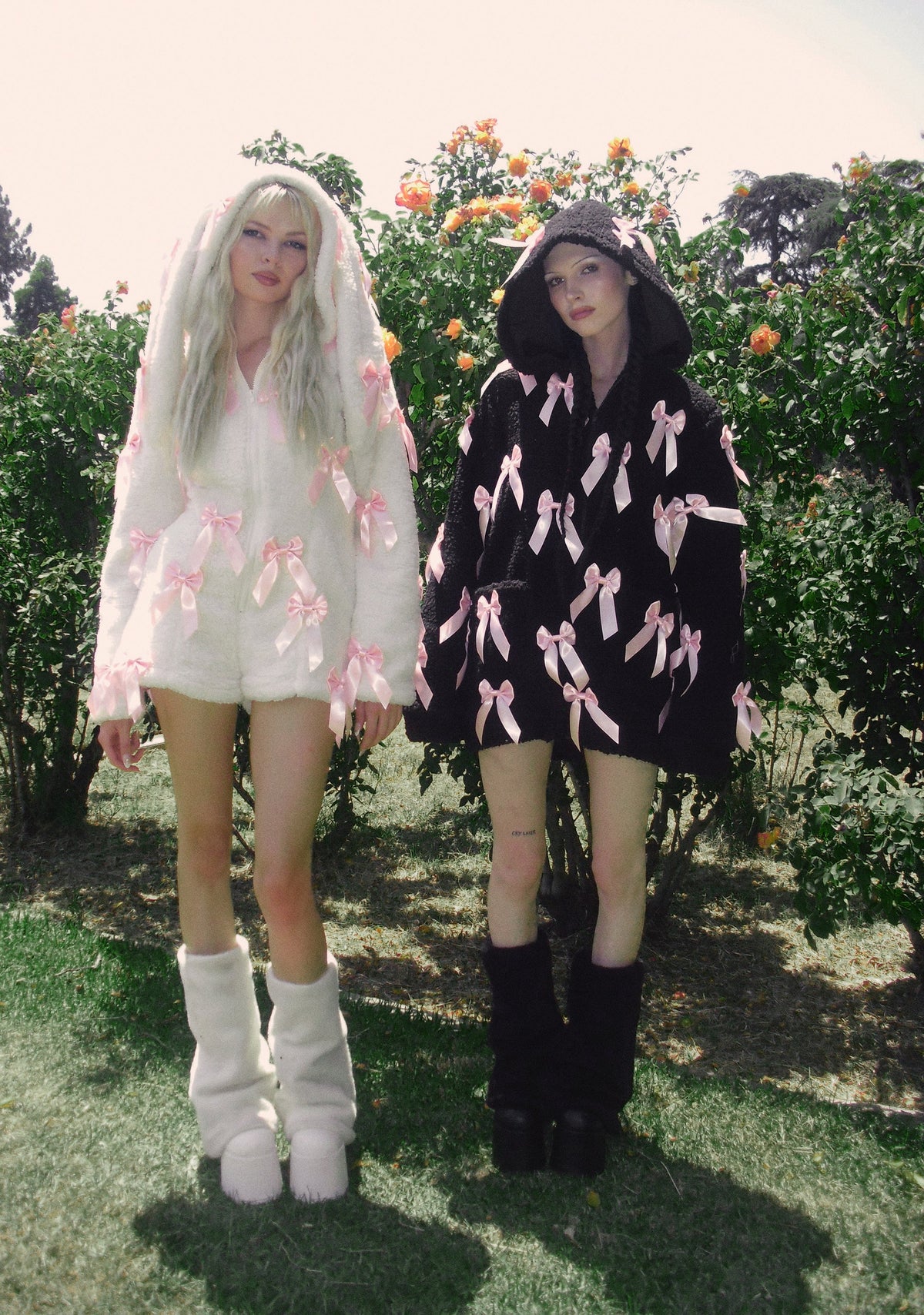 Pinky Promise Hooded Sherpa Jacket - Black