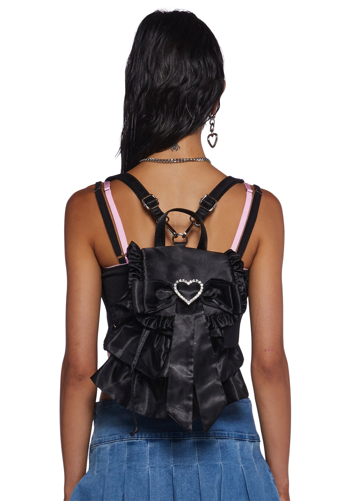 Preppy Plot Mini Backpack - Black