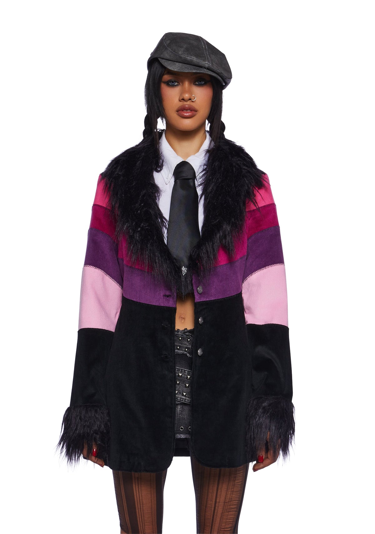 Break Free Corduroy Coat - Black