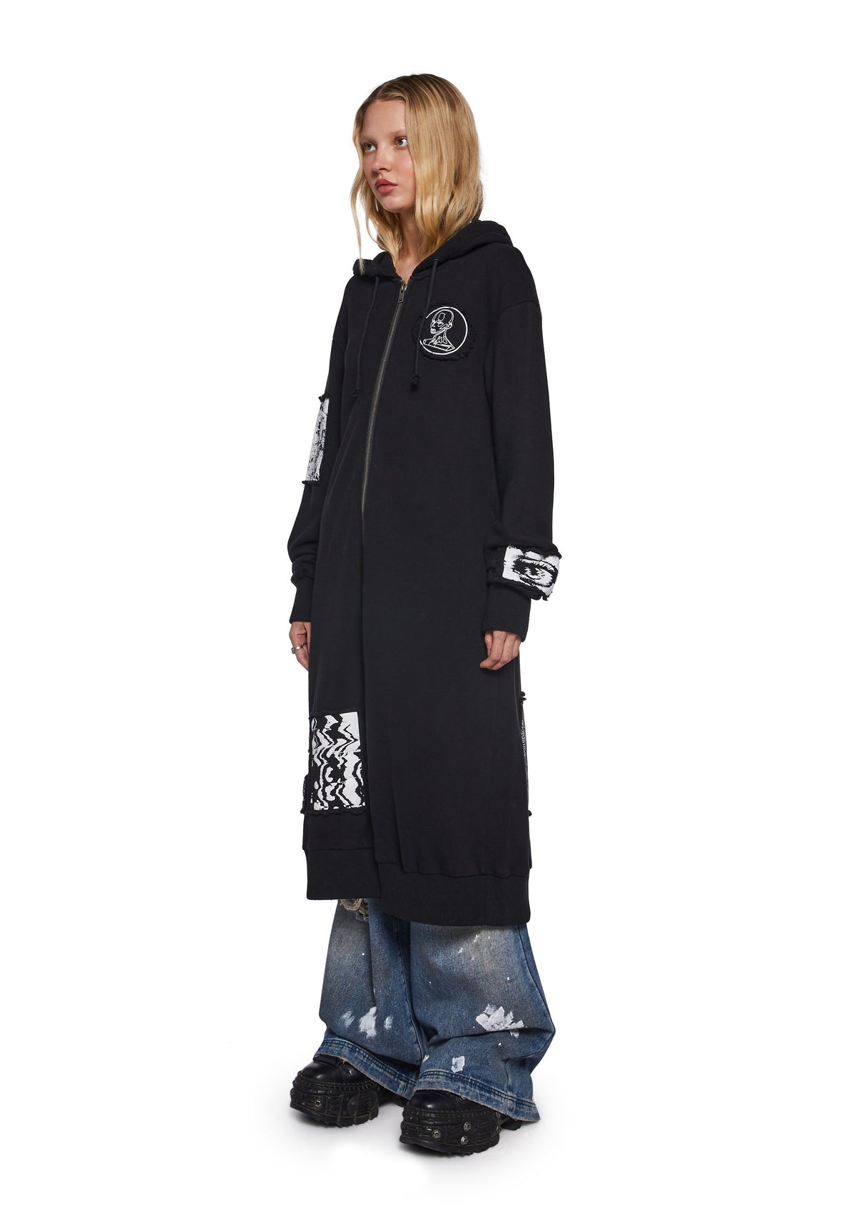Diatonic Hoodie Duster With Patches