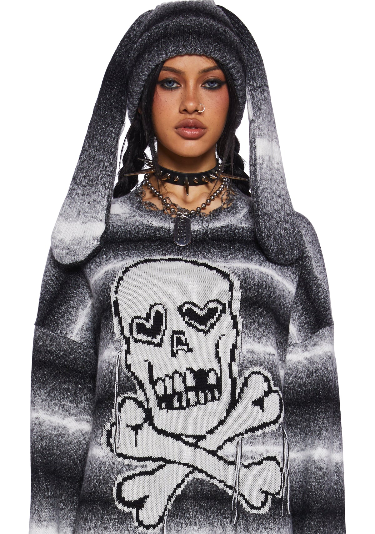 Girly Grunge Sweater And Beanie Set