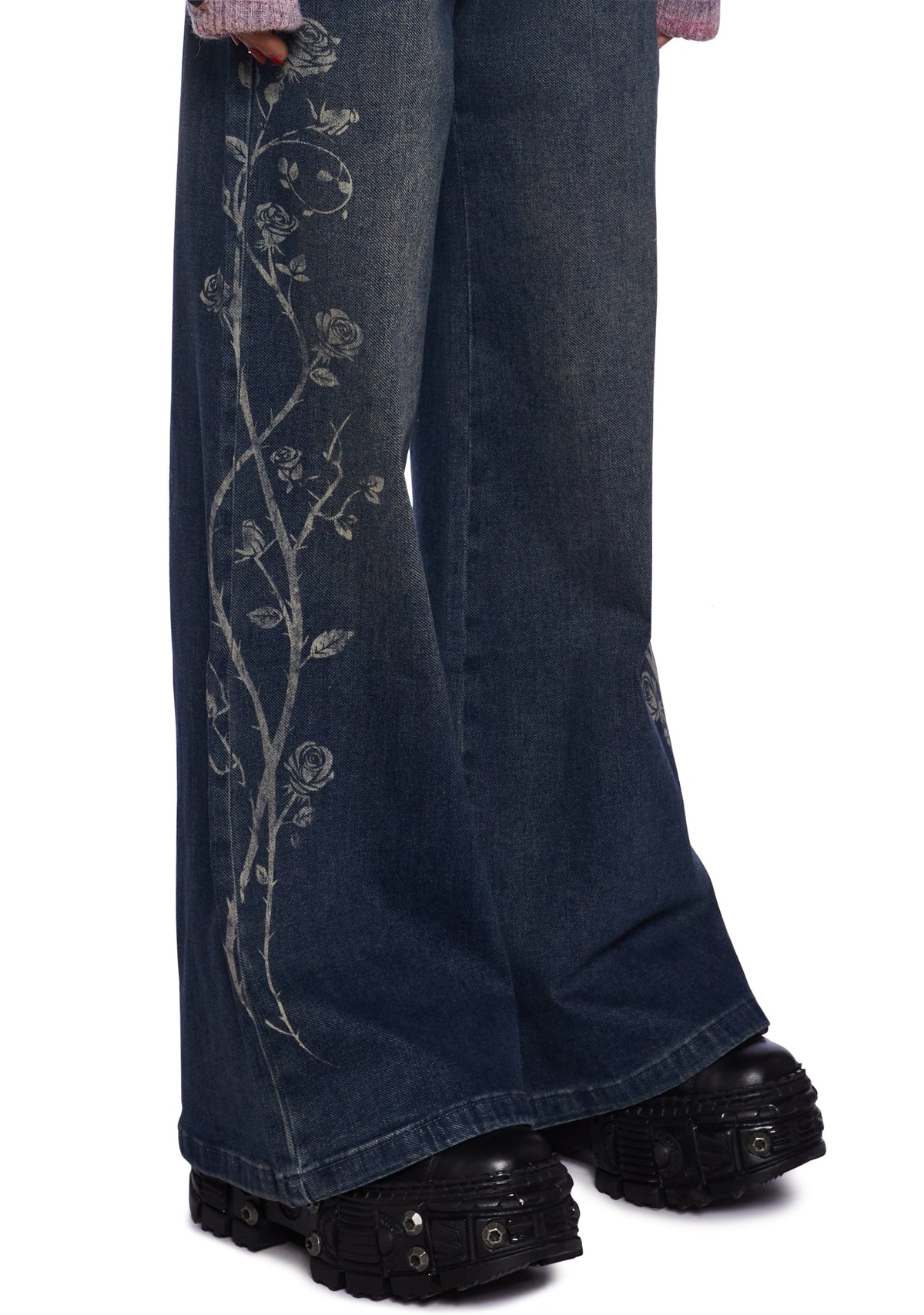 Rose Sightings Wide Leg Jeans