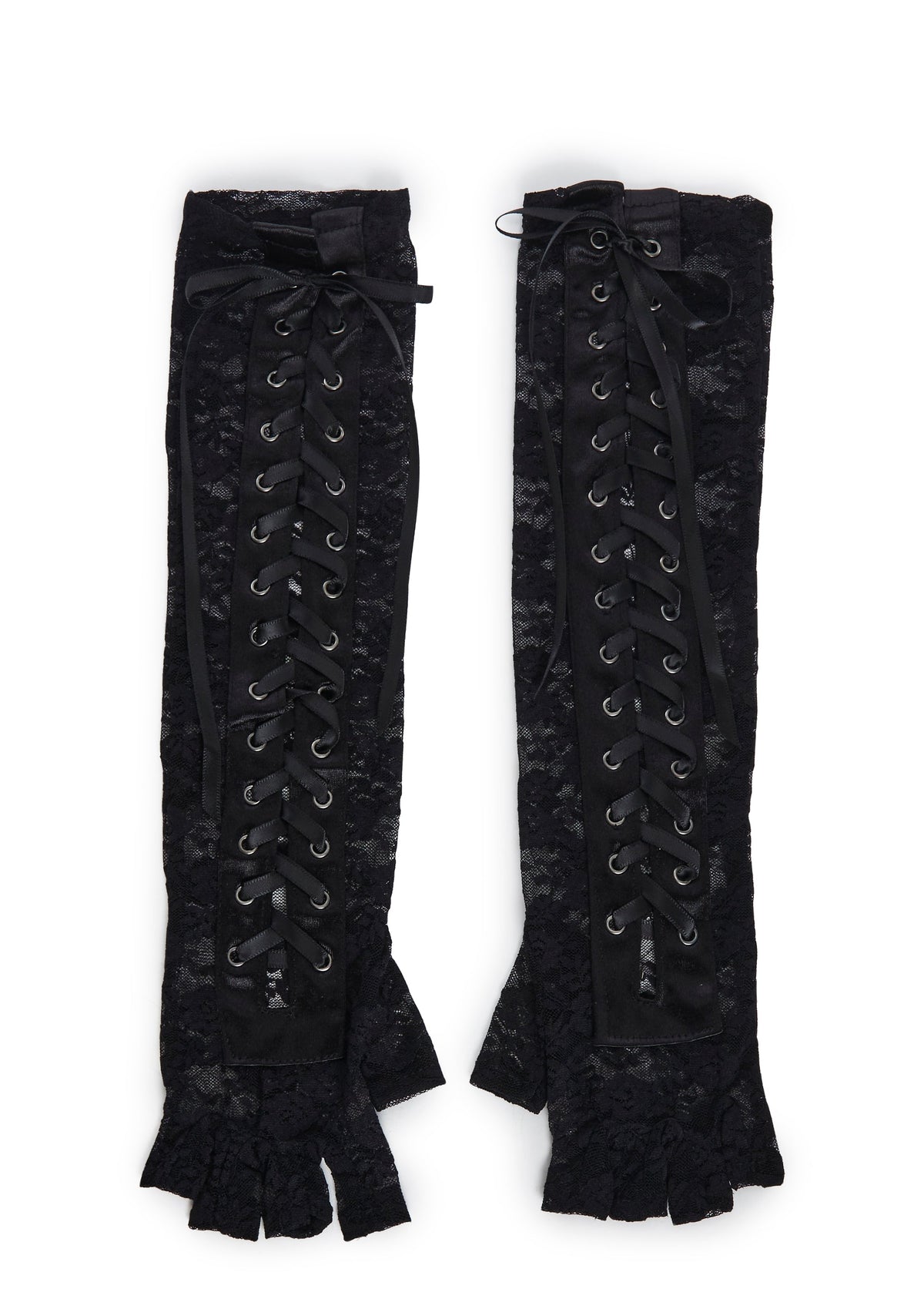Tortured Lace Lace-Up Gloves