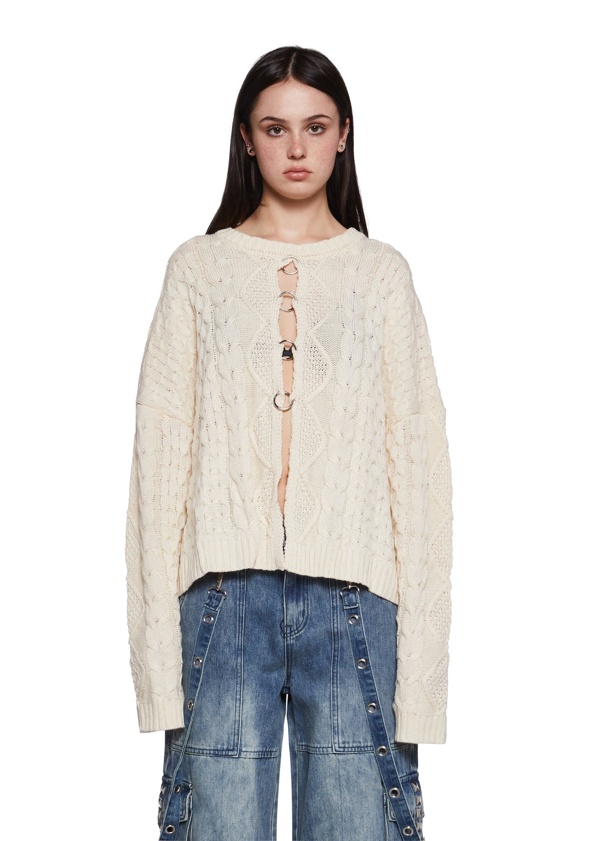 Dimension Split Front Sweater