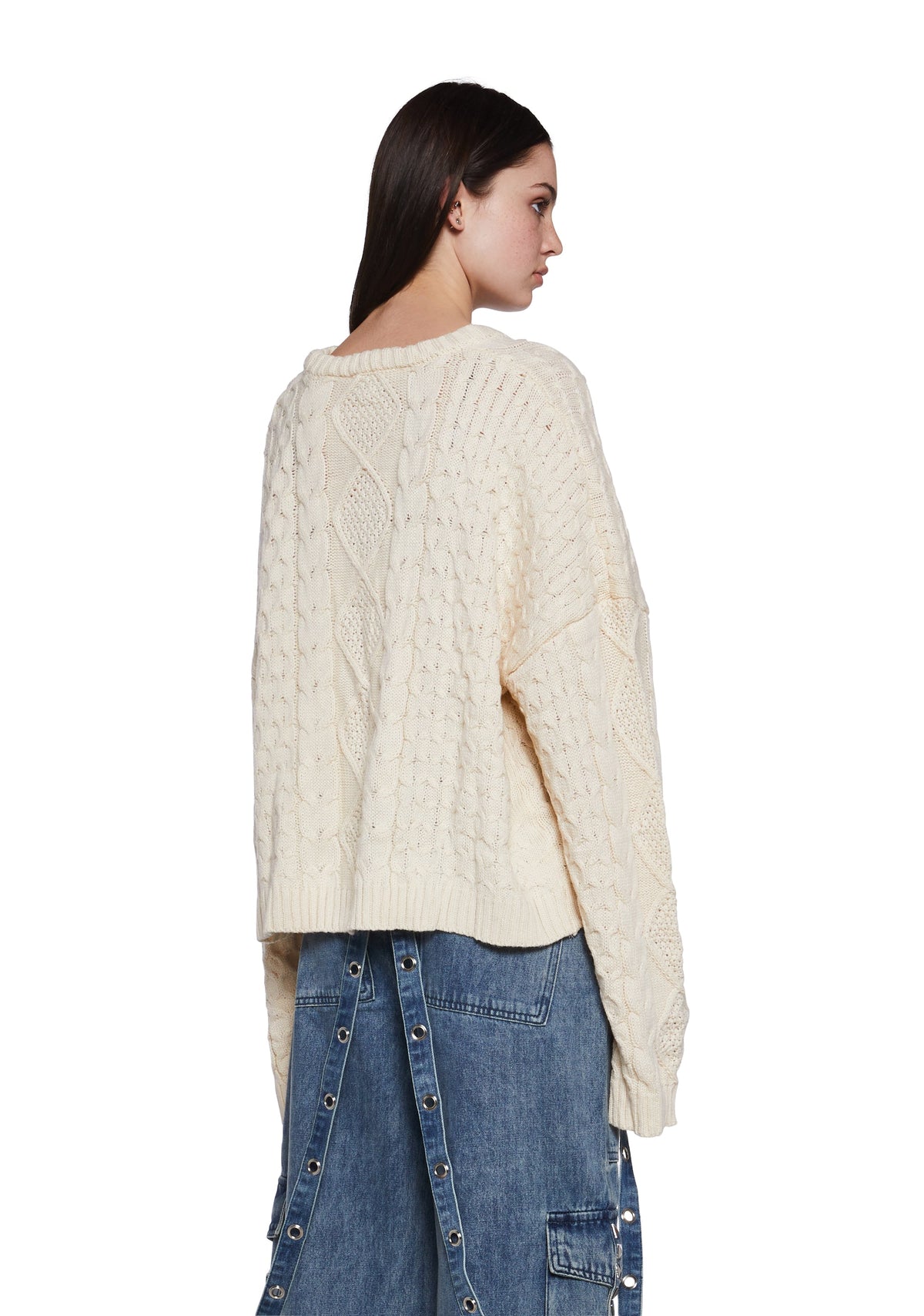 Dimension Split Front Sweater