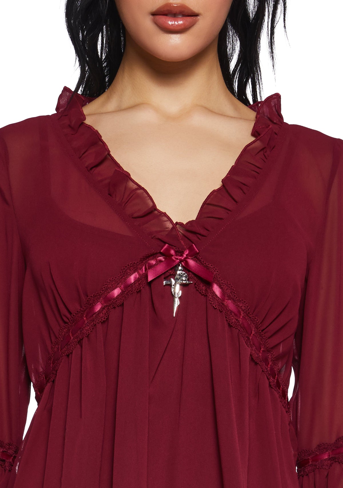 Real Divinity Mini Dress - Burgundy