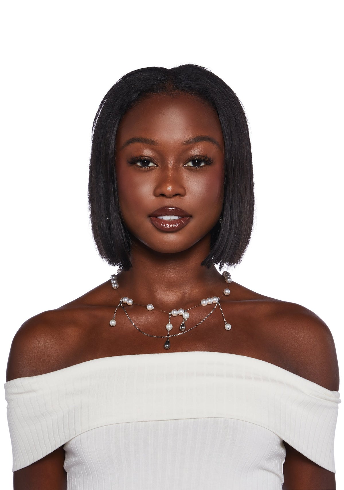 Clutching Pearls Chain Necklace