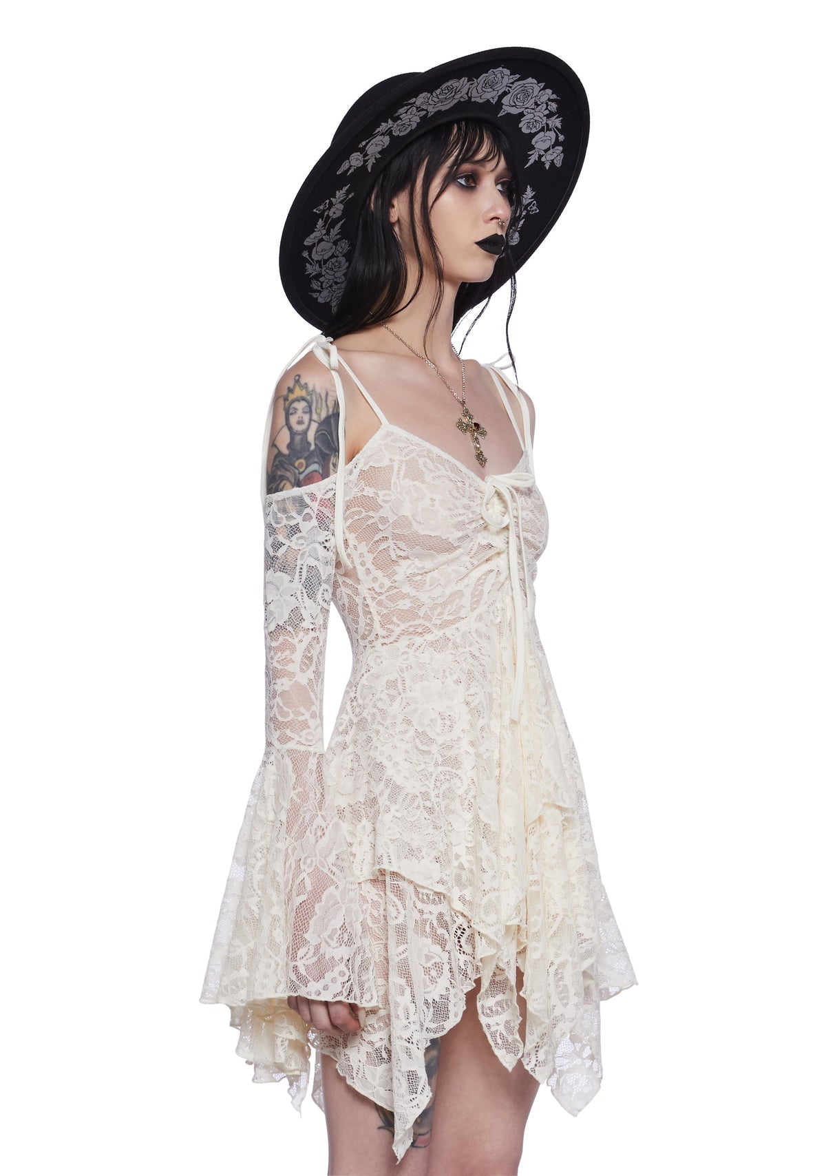 F is For Fairies Handkerchief Dress - White Lace