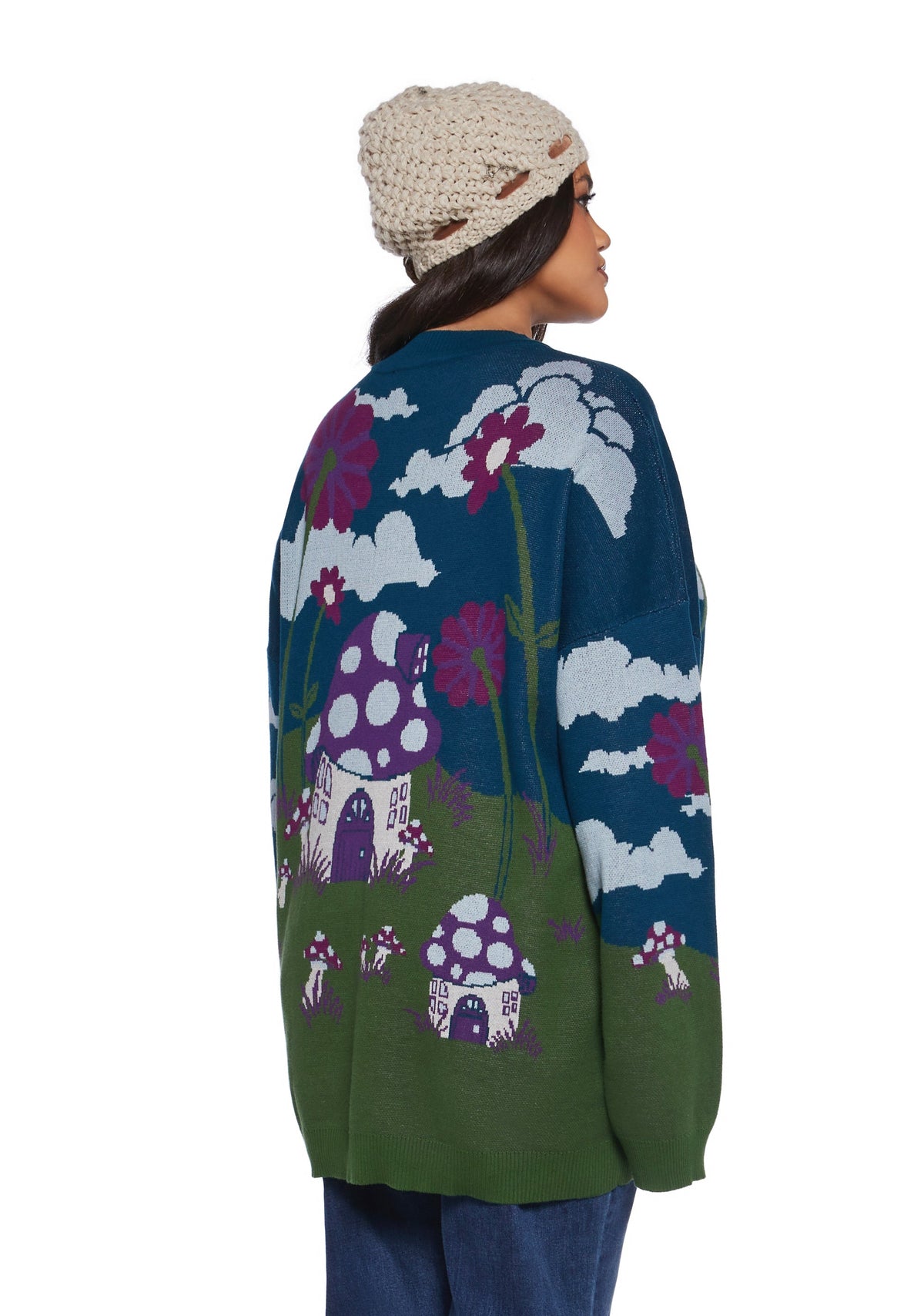 Magic Daze Knit Sweater - Dark Blue