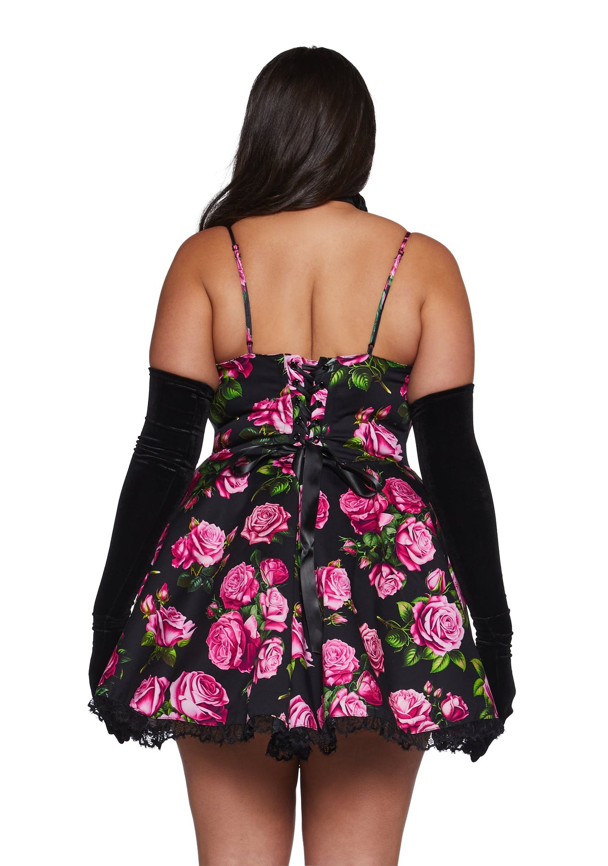 Scandal Sheet Mini Dress - Black Floral